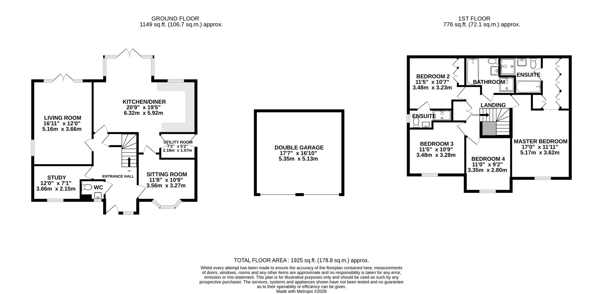 1 White Iris Place, Nantwich floorplan