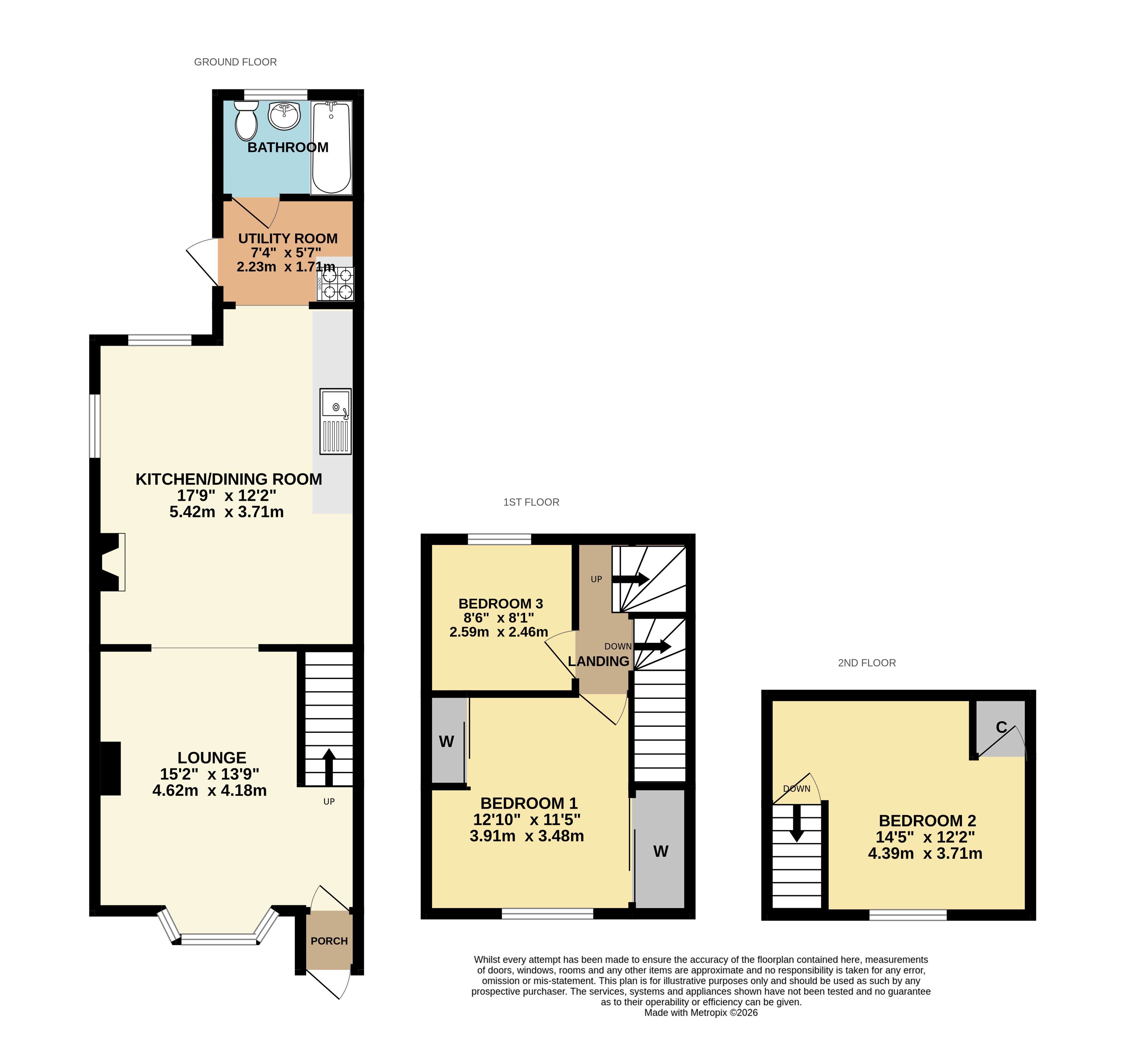 Virginia Cottage, 48, Bradiford, Devon floorplan