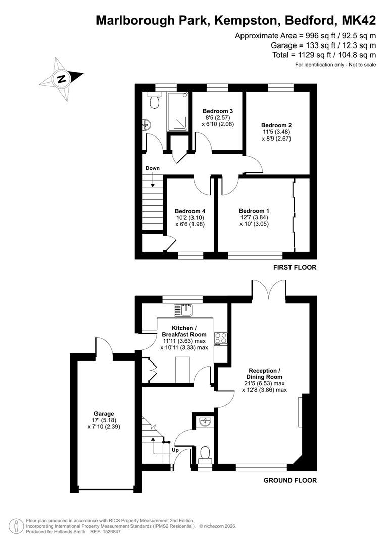 45, Marlborough Park, Bedford floorplan