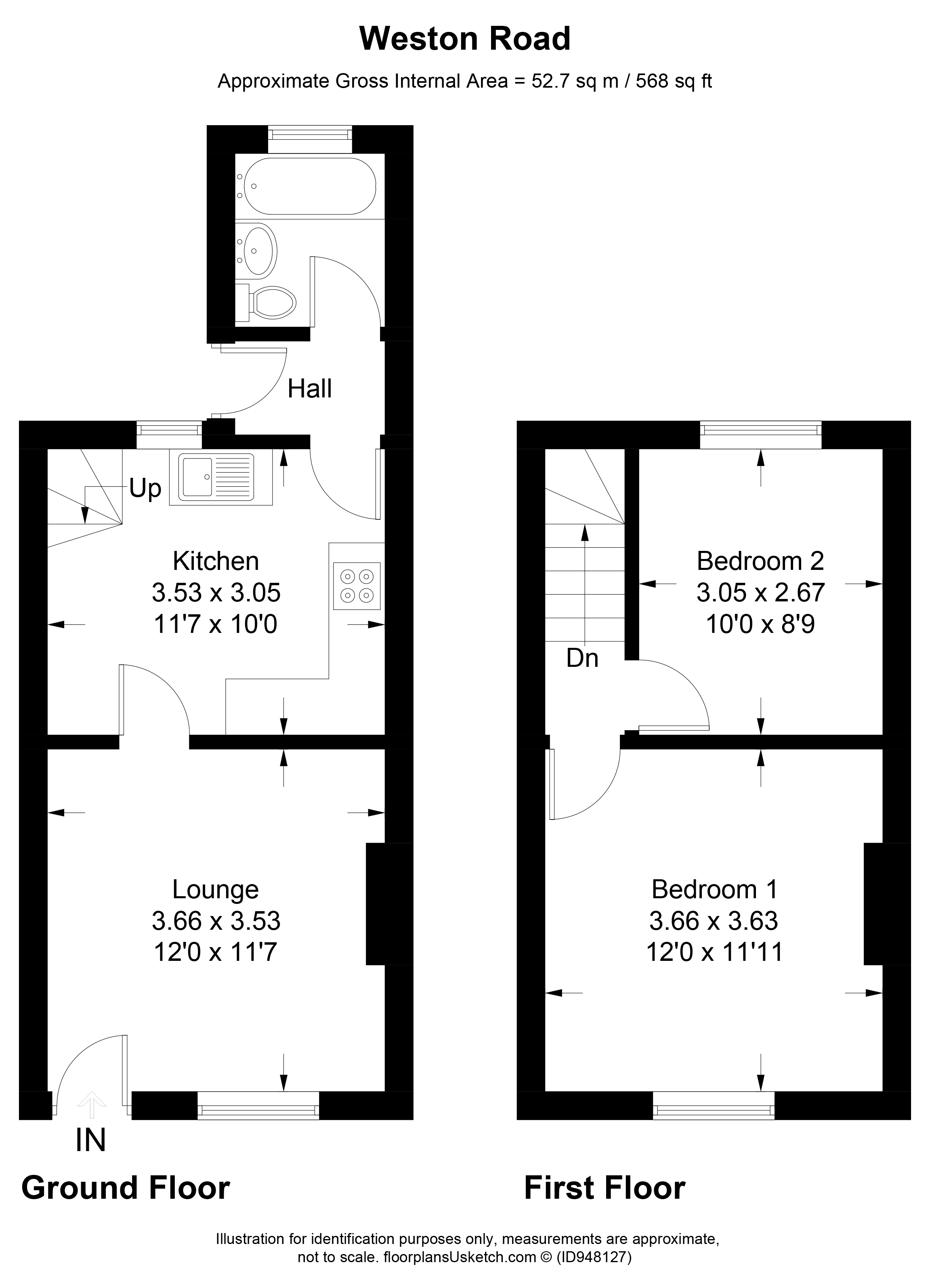 Weston Road, Aston Clinton, Aylesbury HP22, 2 bedroom terraced house