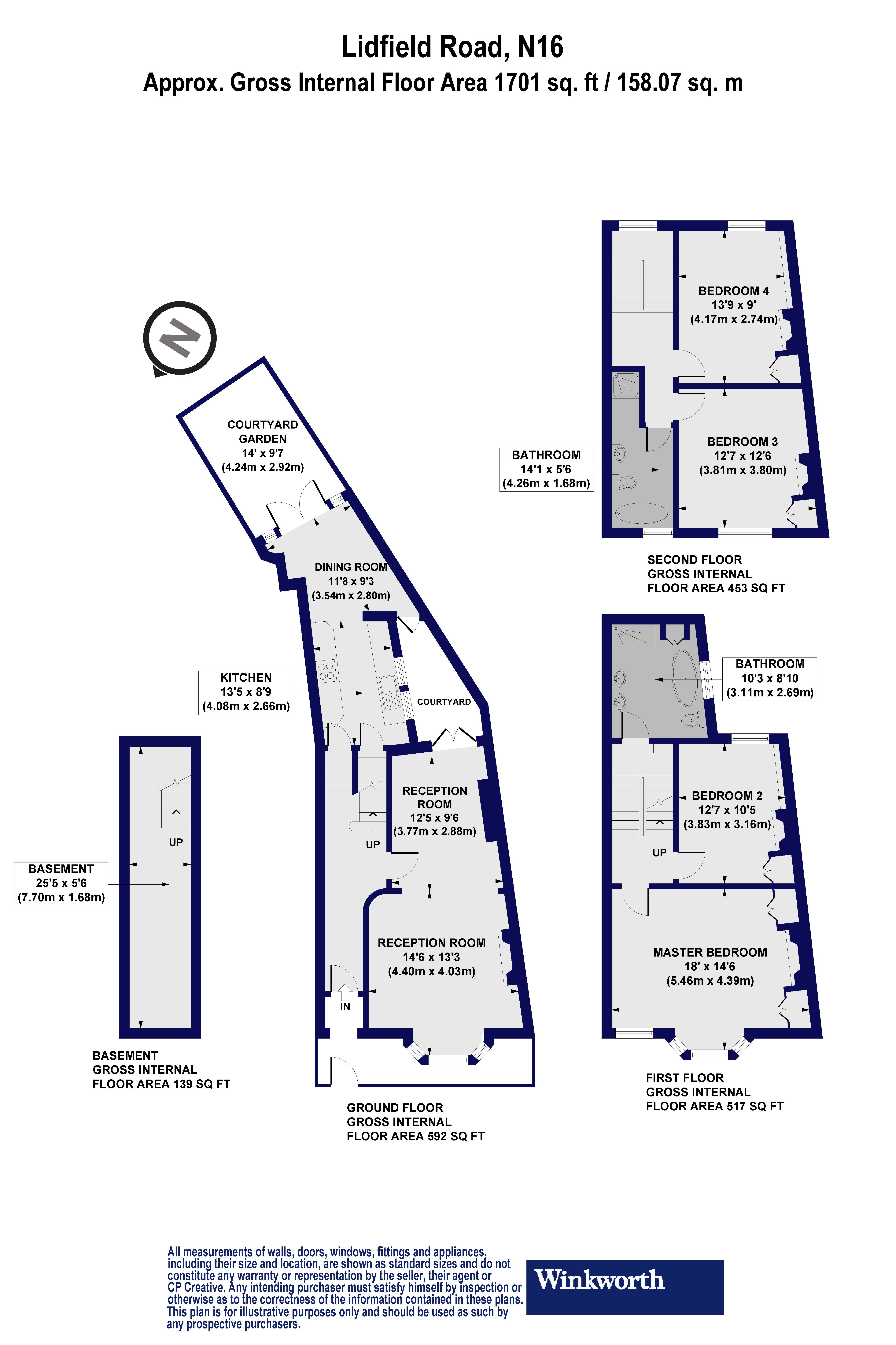 24A,, Lidfield Road, London floorplan