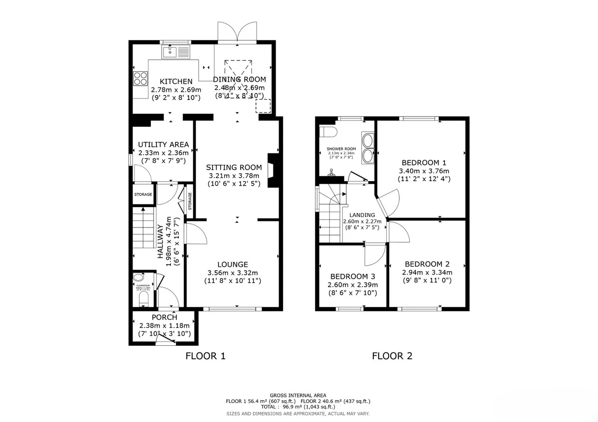 89, Harvey Road, Willesborough floorplan
