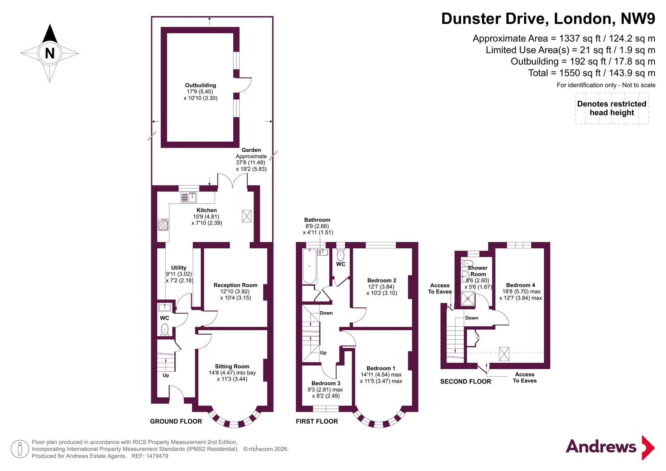 32, Dunster Drive, London floorplan