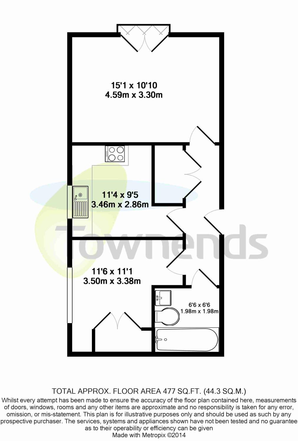 1 Bedrooms Flat to rent in Holland Gardens, Brentford TW8
