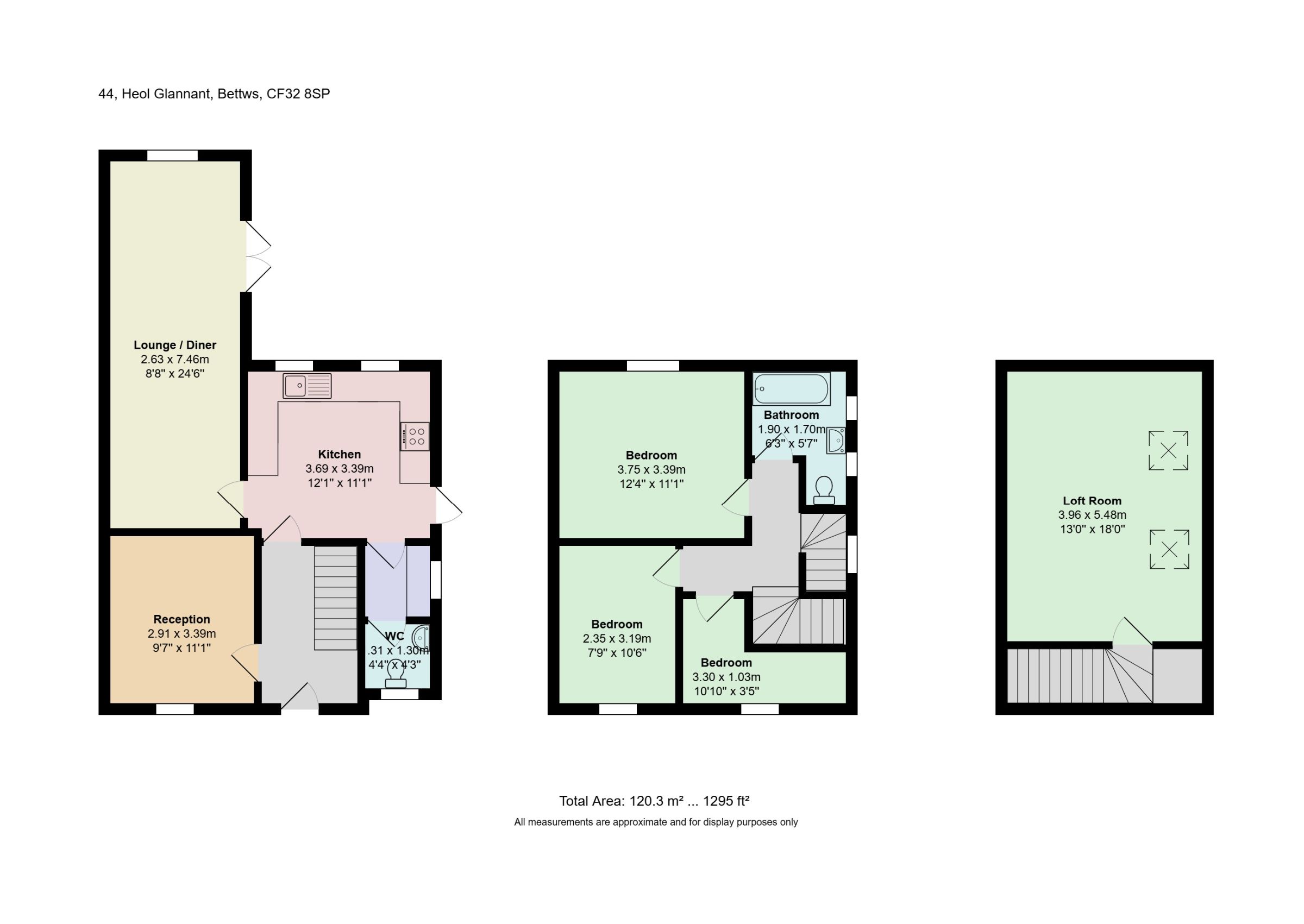 44 Heol Glannant, Bridgend floorplan