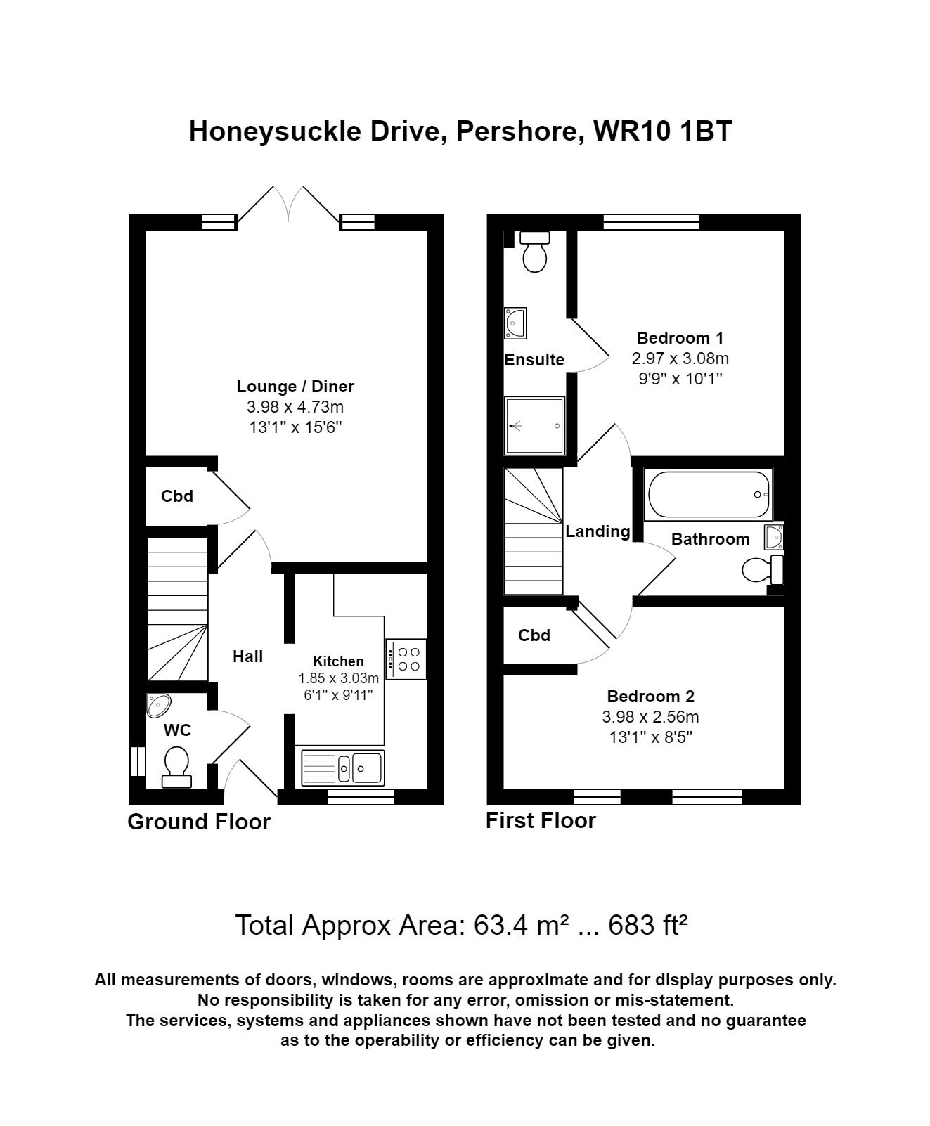 14, Honeysuckle Drive, Worcestershire floorplan