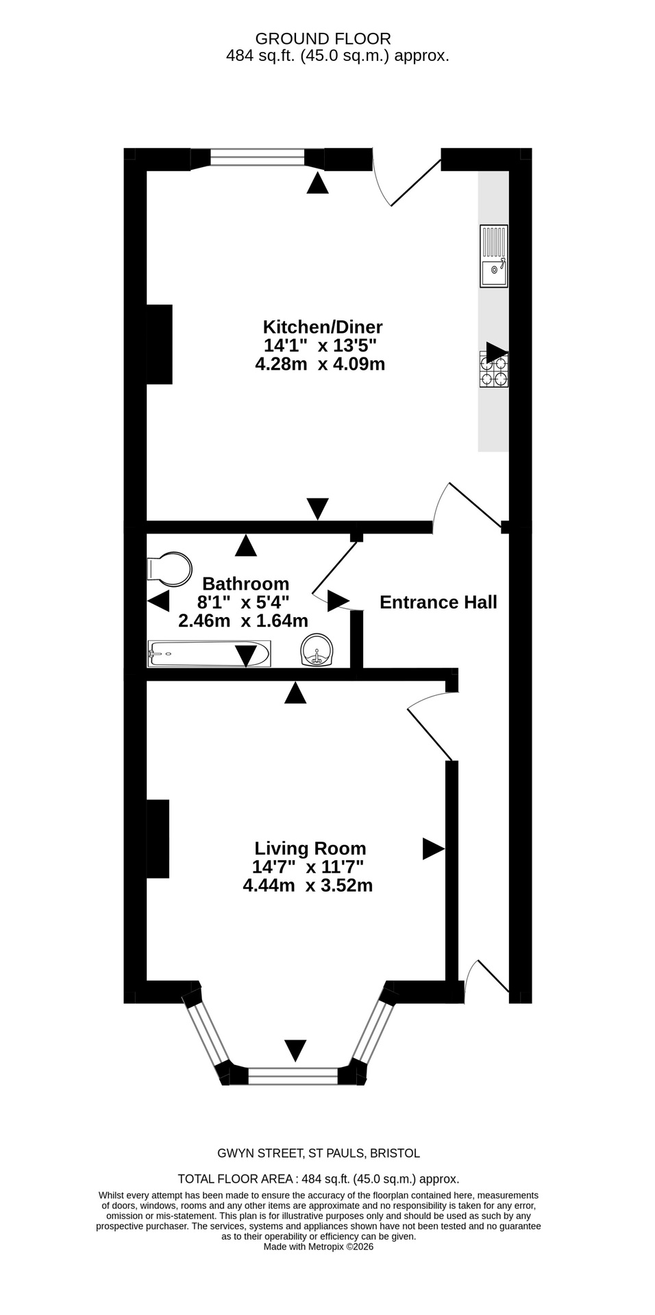 10b Gwyn Street, Bristol floorplan