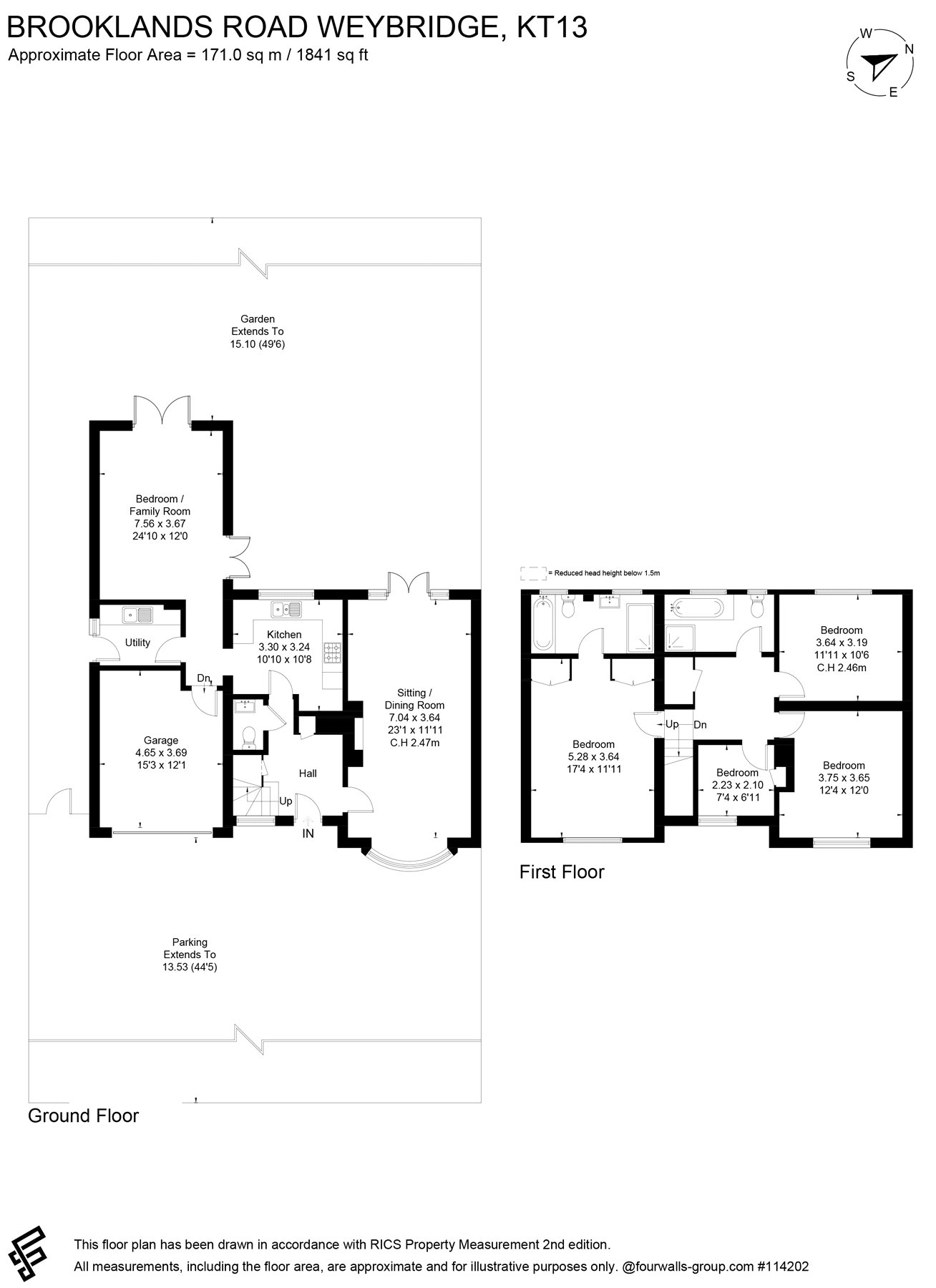 247, Brooklands Road, Surrey floorplan