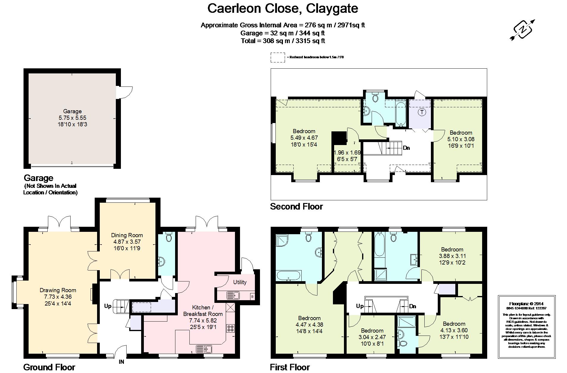 3, Caerleon Close, Esher floorplan