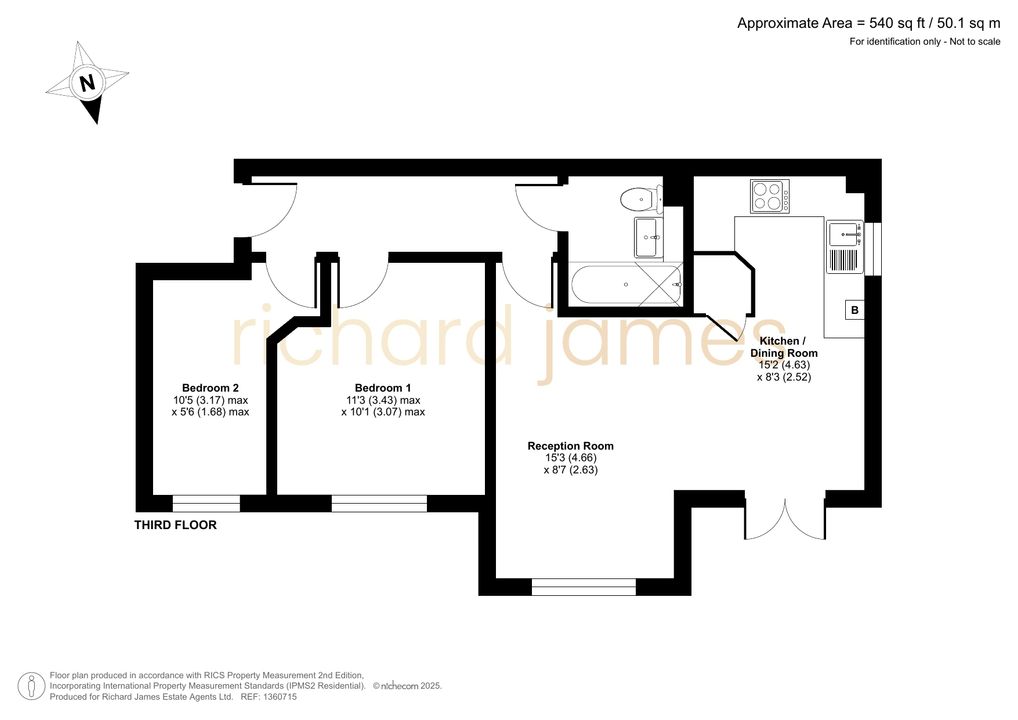 Flat 15, Kingsholm House, 7, Twickenham Close Stratton St Margaret floorplan