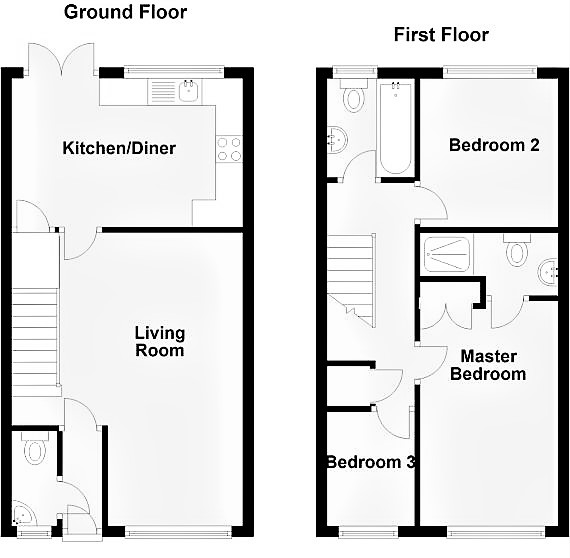 3 Bedrooms Terraced house for sale in Saxon Way, Great Denham, Great Denham MK40
