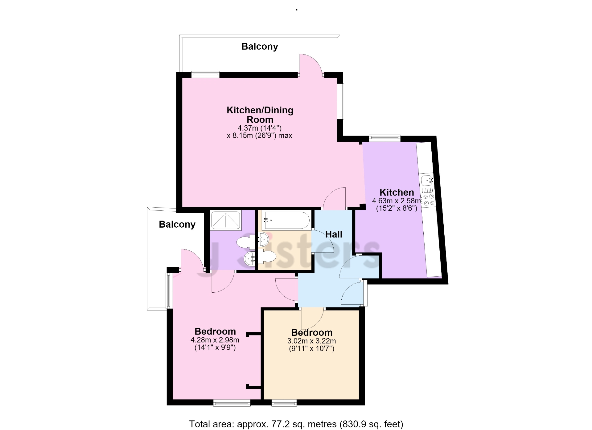 Flat 47 Lark Court 104, Lanacre Avenue, London floorplan