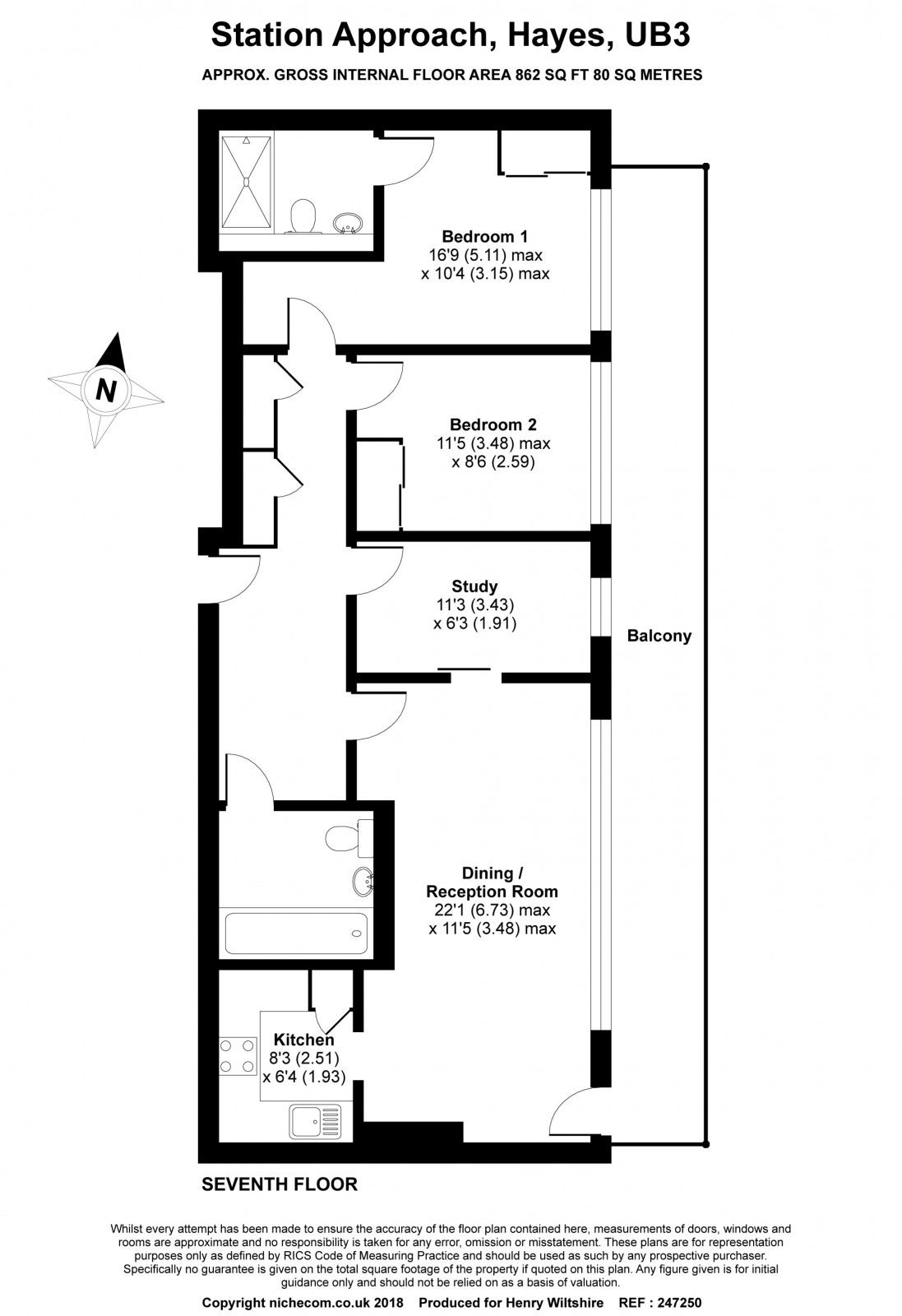 3 Bedrooms Flat for sale in Vantage Building, Station Approach UB3