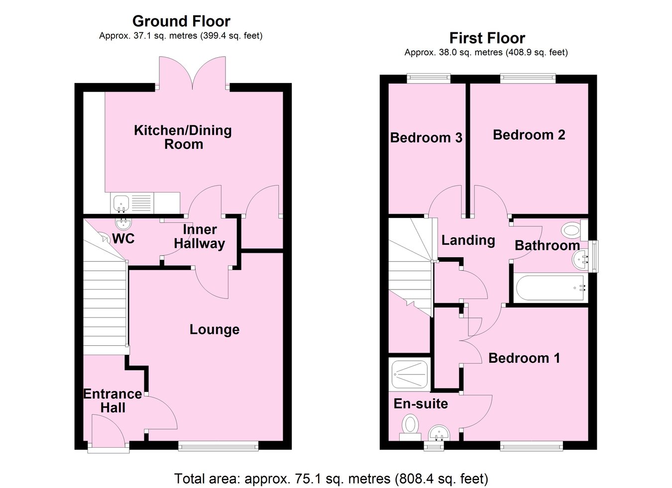 6, Elder Close, Leicester floorplan