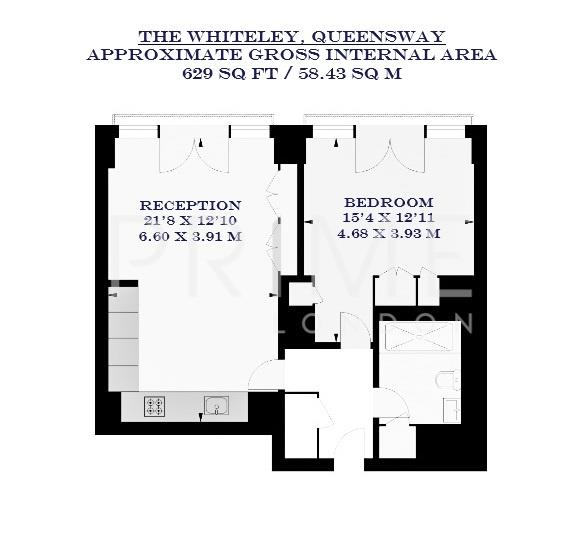 102C, The Whiteley, 149 Queensway floorplan