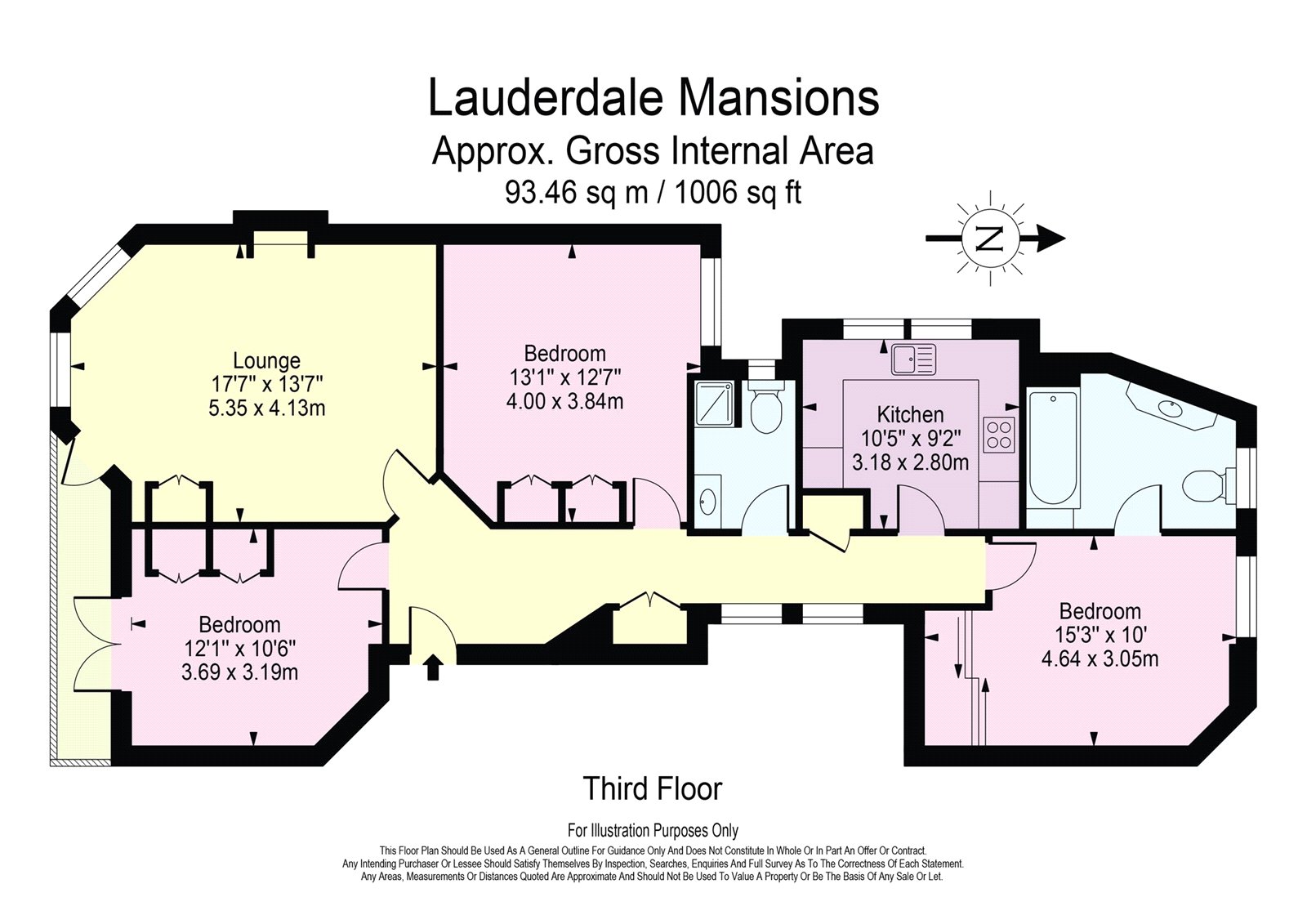 Flat 208,, Lauderdale Mansions, London floorplan