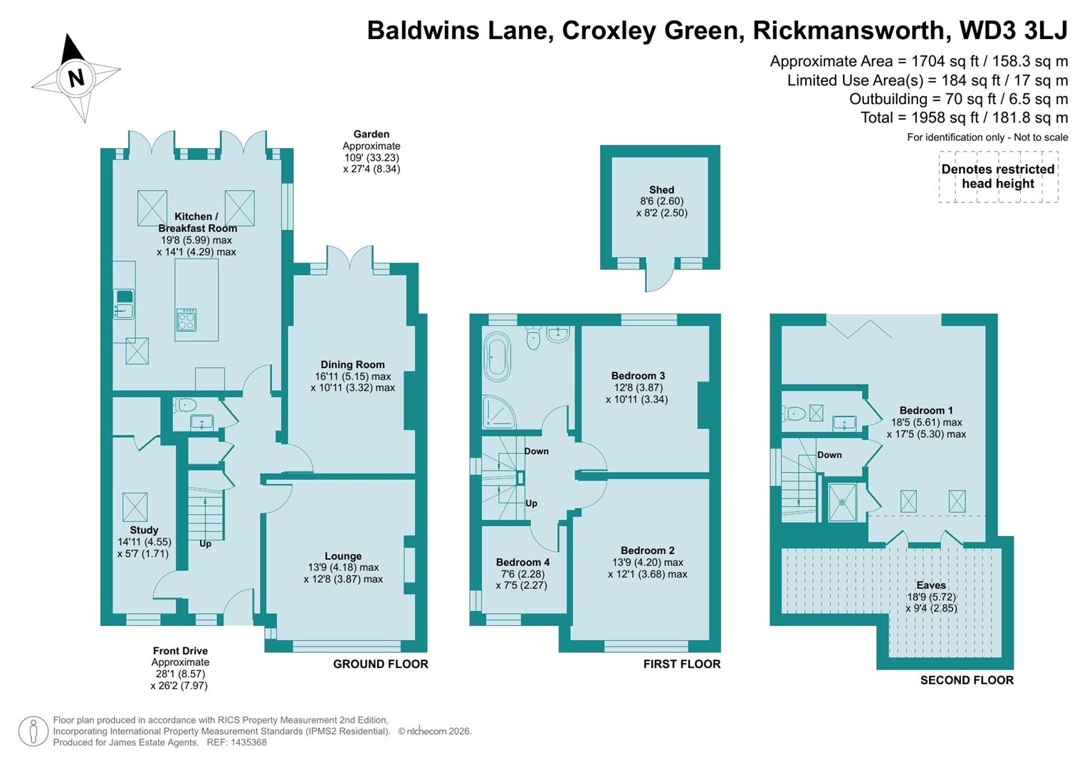 122, Baldwins Lane, Rickmansworth floorplan