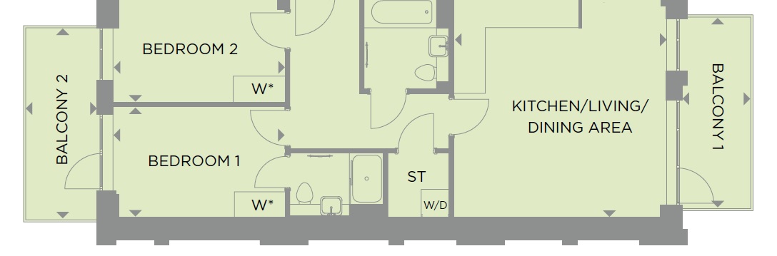 2 Bedrooms Flat to rent in Crossways, Windsor Road, Slough SL1