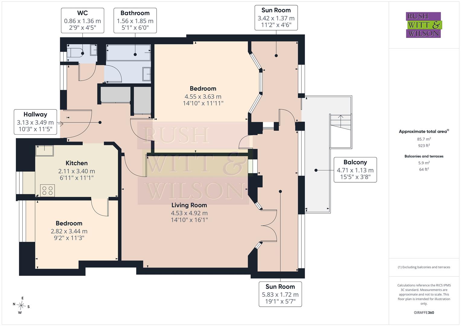 5B, Channel View, Bexhill-On-Sea floorplan