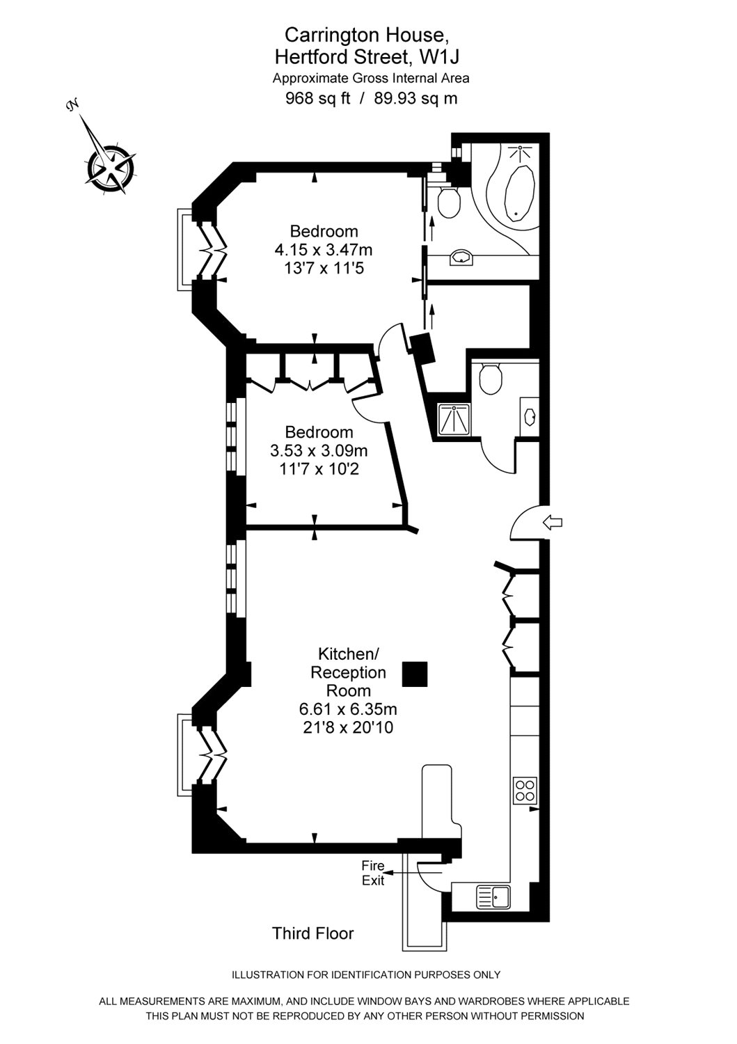 2 Bedrooms Flat to rent in Carrington House, Hertford Street, London W1J