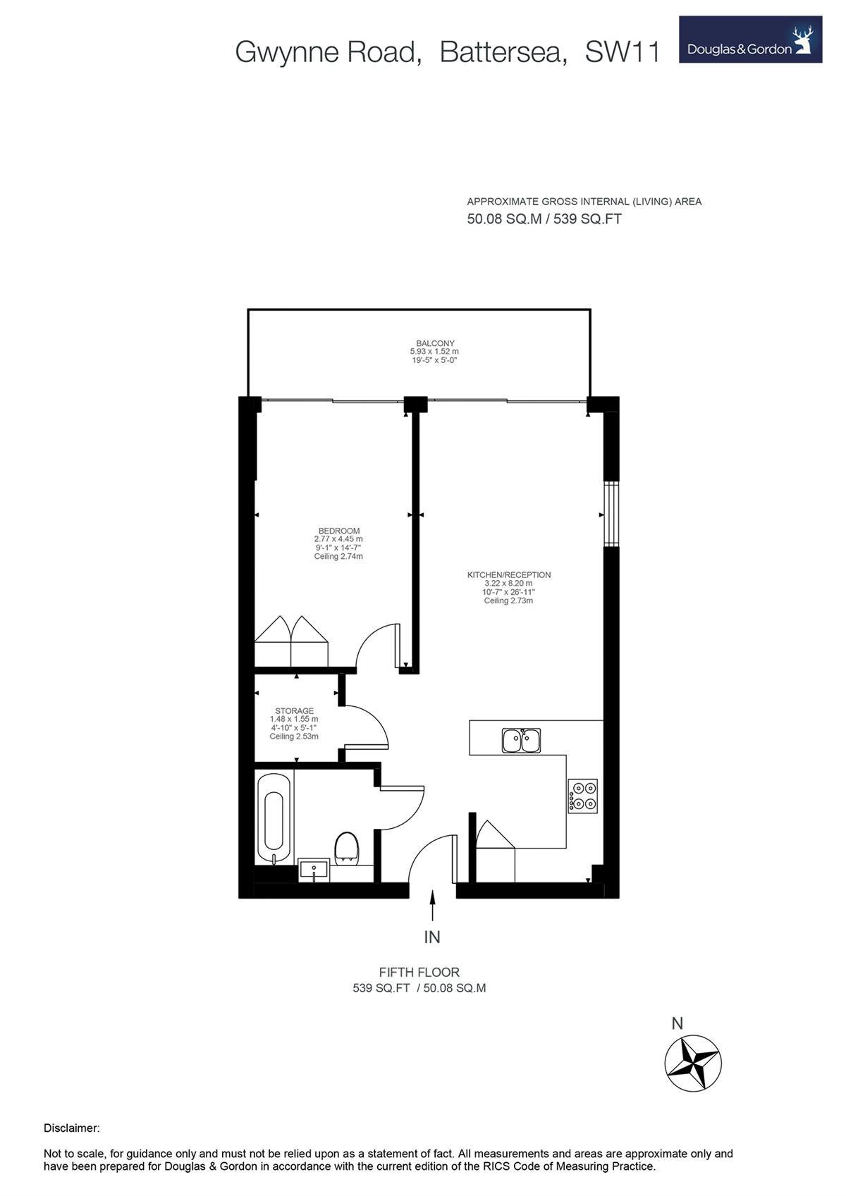 1 Bedrooms Flat to rent in Gwynne Road, London SW11