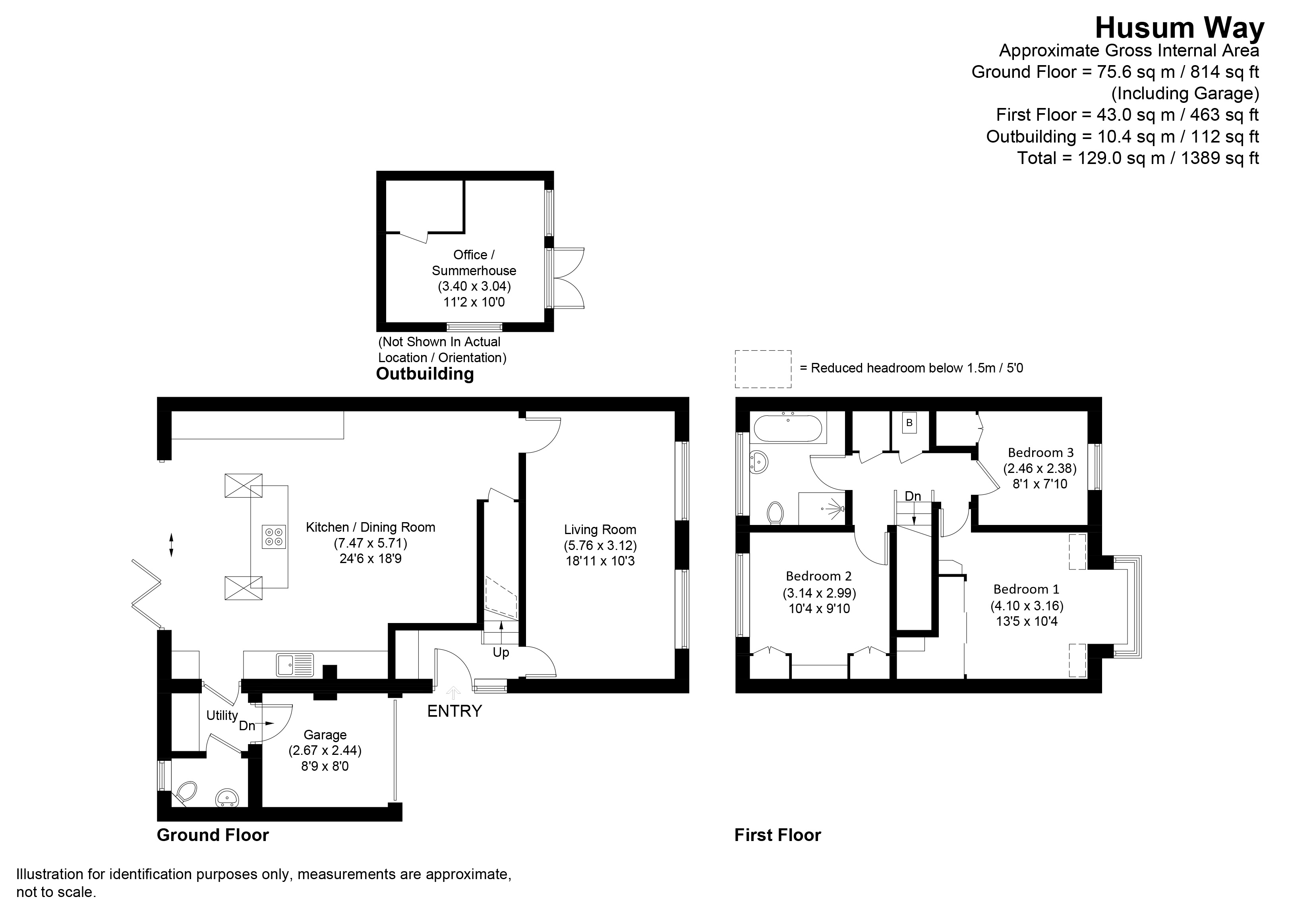 55, Husum Way, Kidderminster floorplan