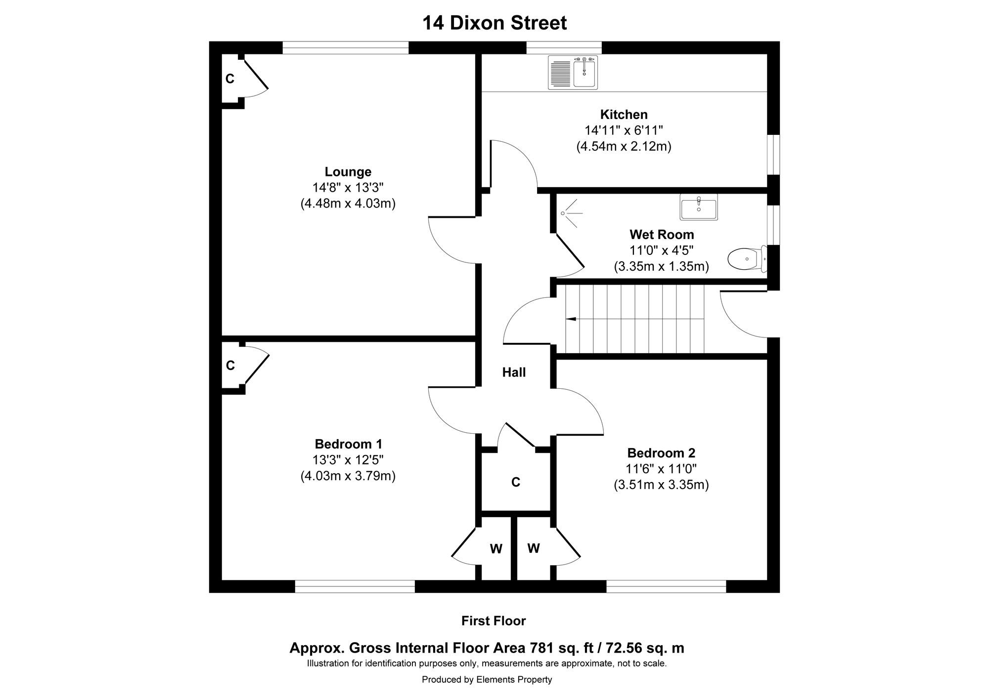 14 Dixon Street, Coatbridge floorplan