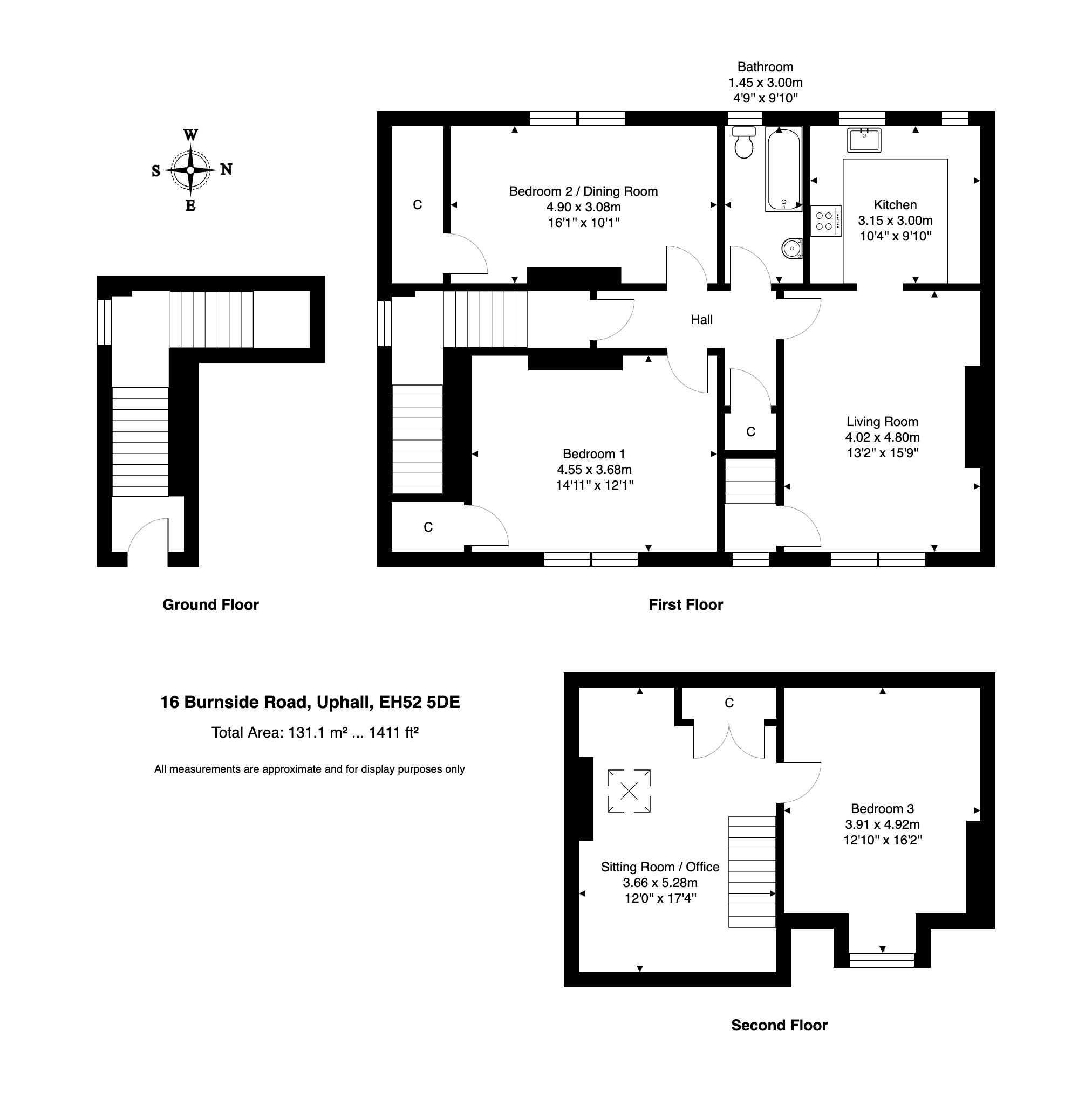 Burnside Road, Uphall, Broxburn EH52, 3 bedroom for sale