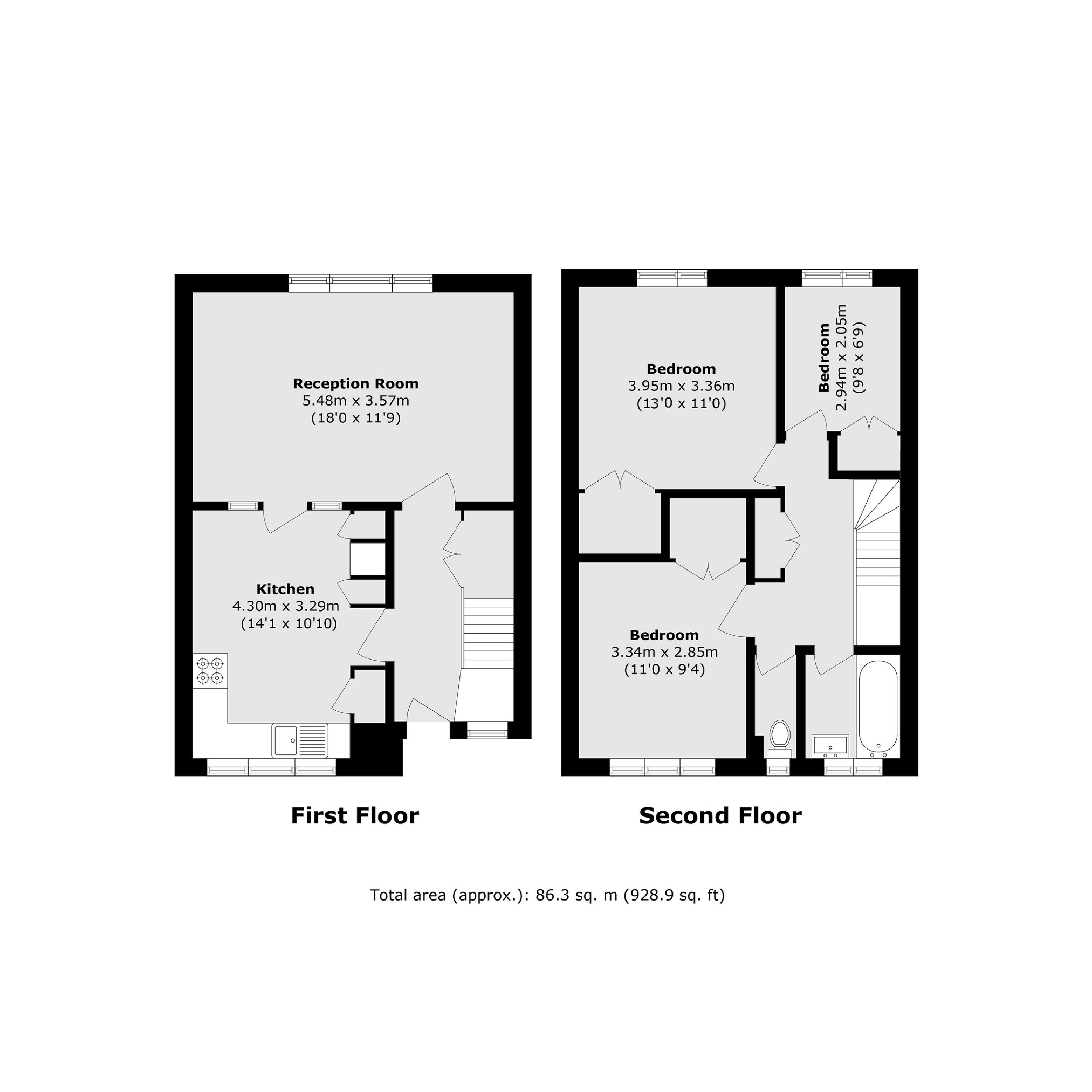 27, Ann Lane, London floorplan
