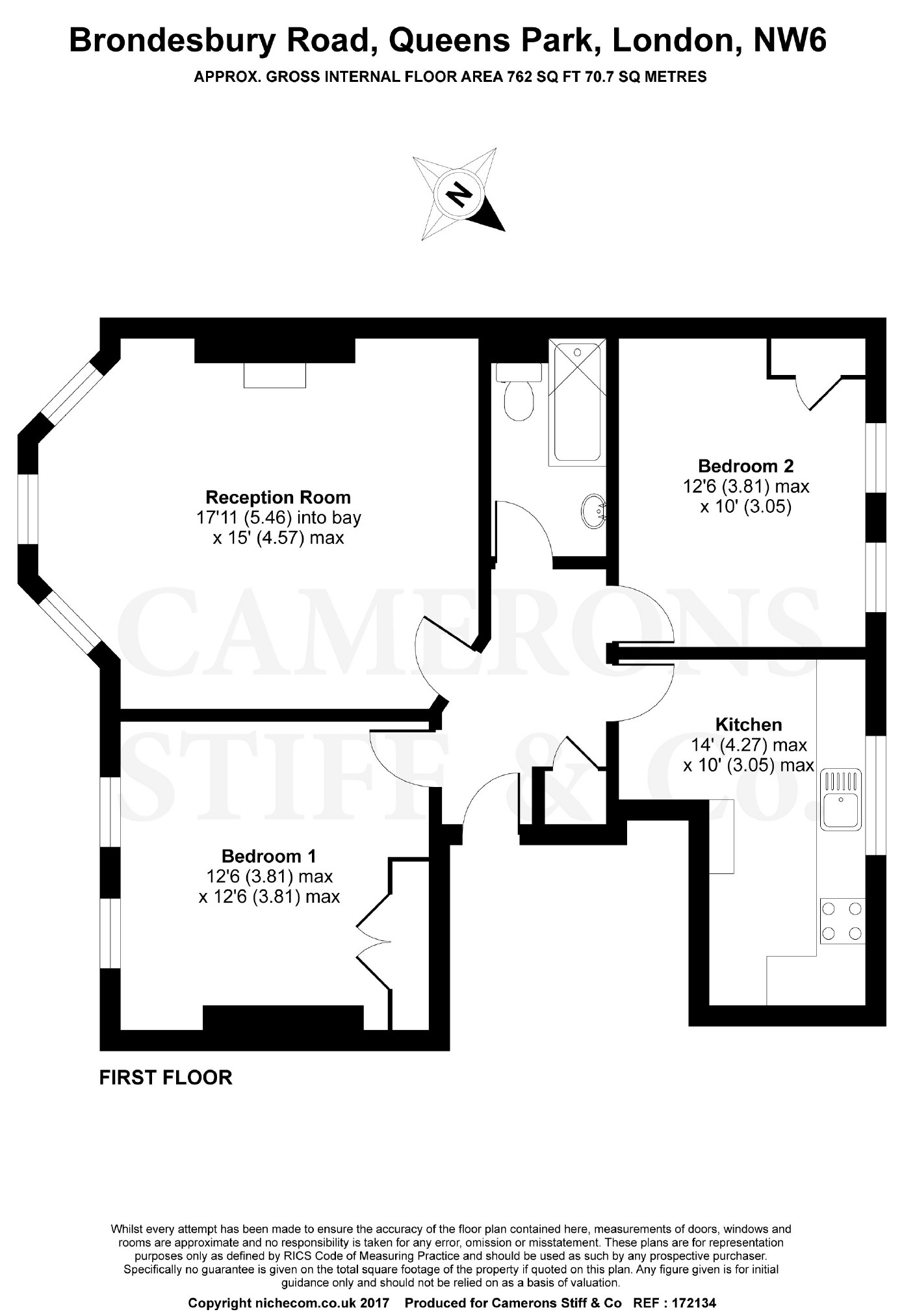 2 Bedrooms Flat to rent in Brondesbury Road, Queens Park, London NW6