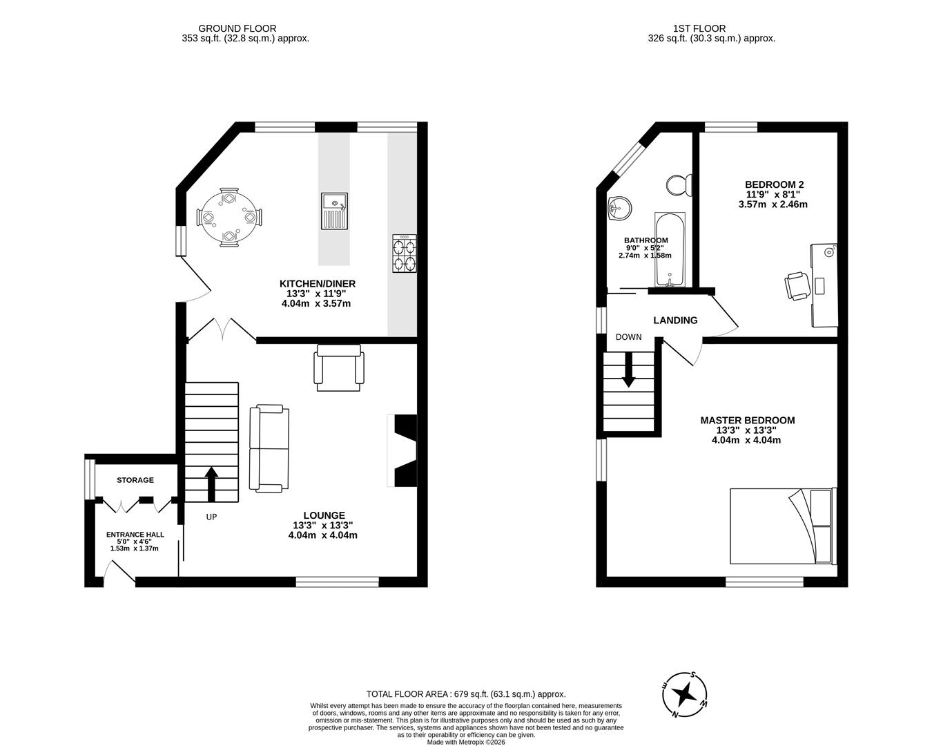 2, School Street, Preston floorplan
