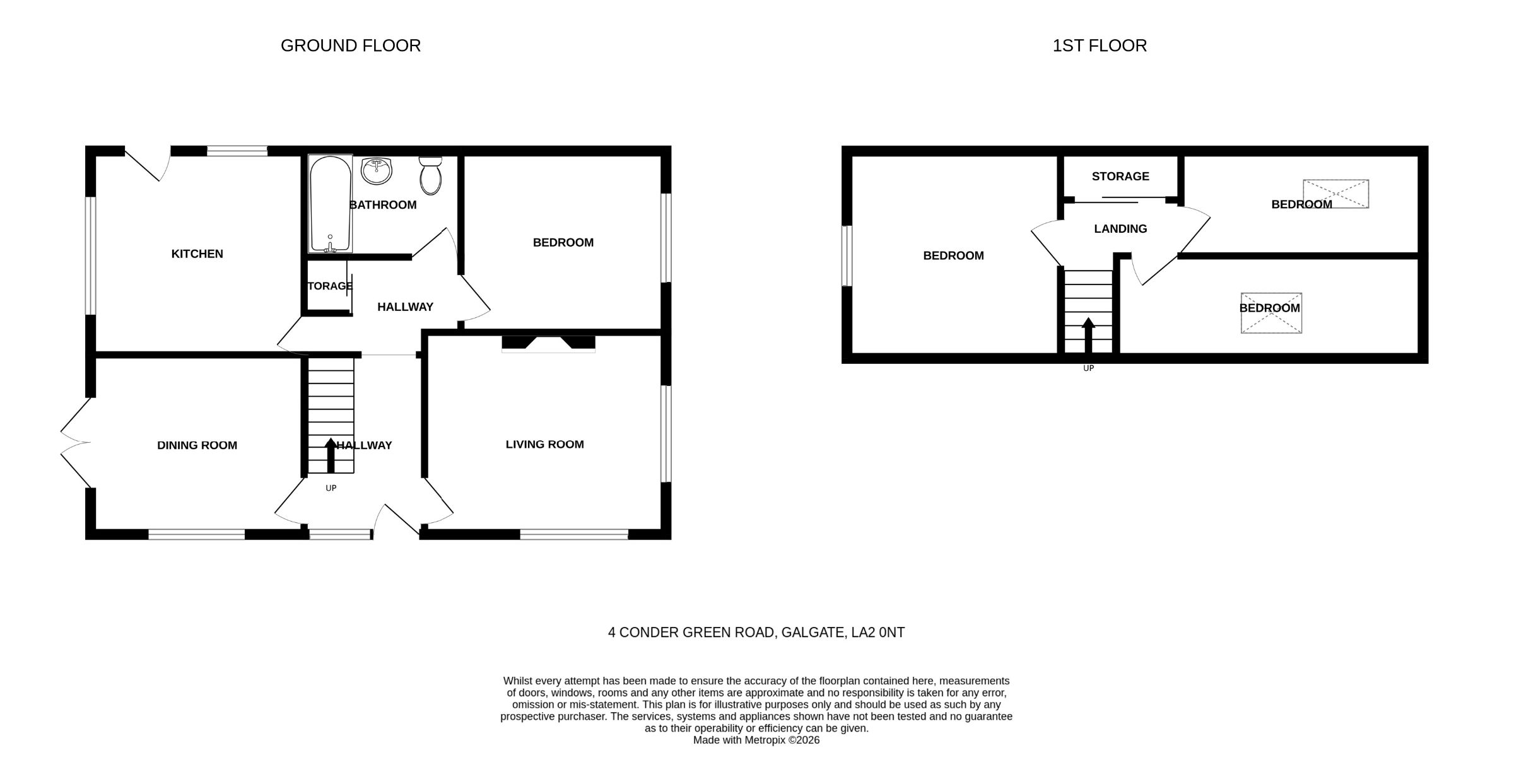 4, Conder Green Road, Galgate, Lancaster | Chain Free floorplan