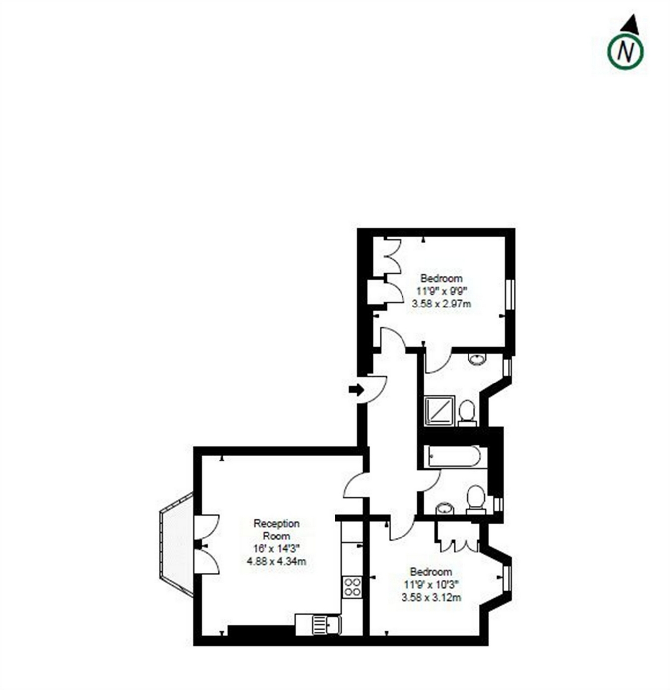 2 Bedrooms Flat to rent in Hamlet Gardens, Hammersmith, London W6