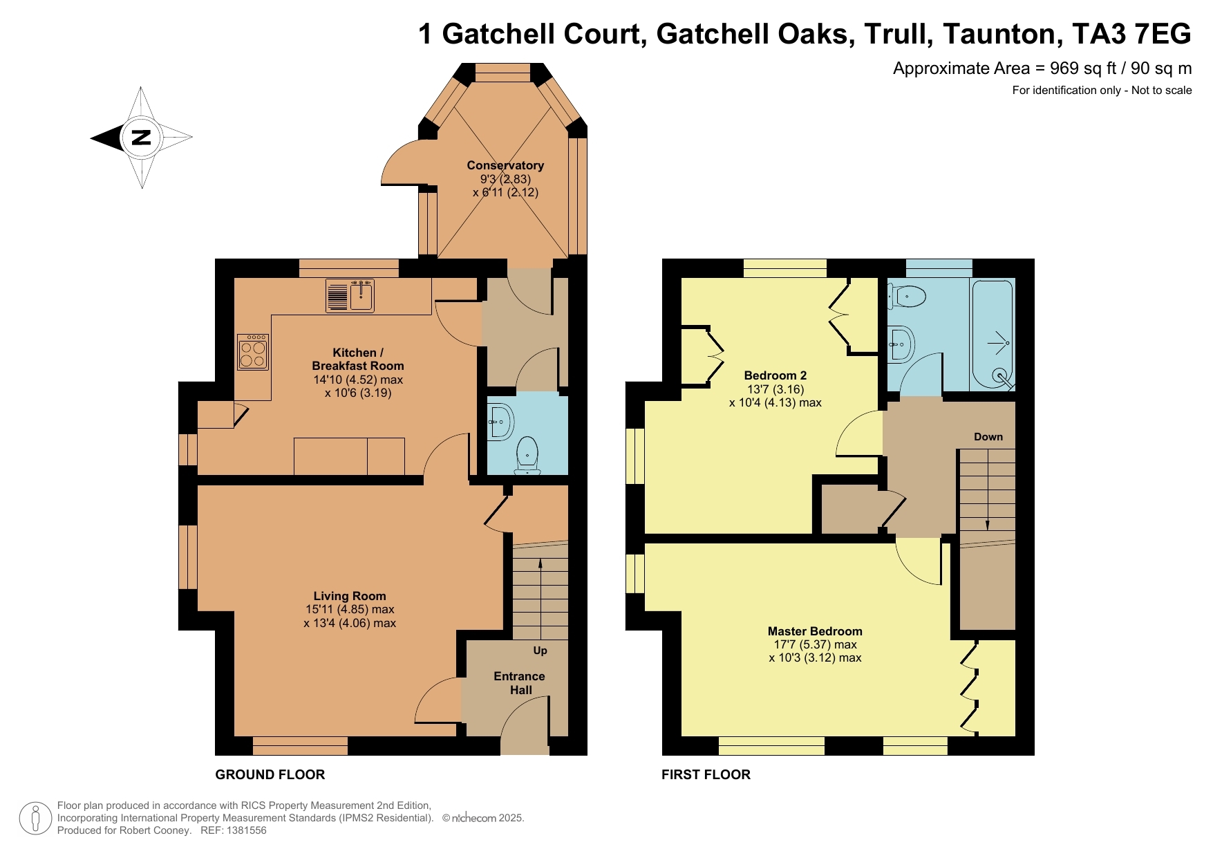 1 Gatchell Court, Taunton floorplan