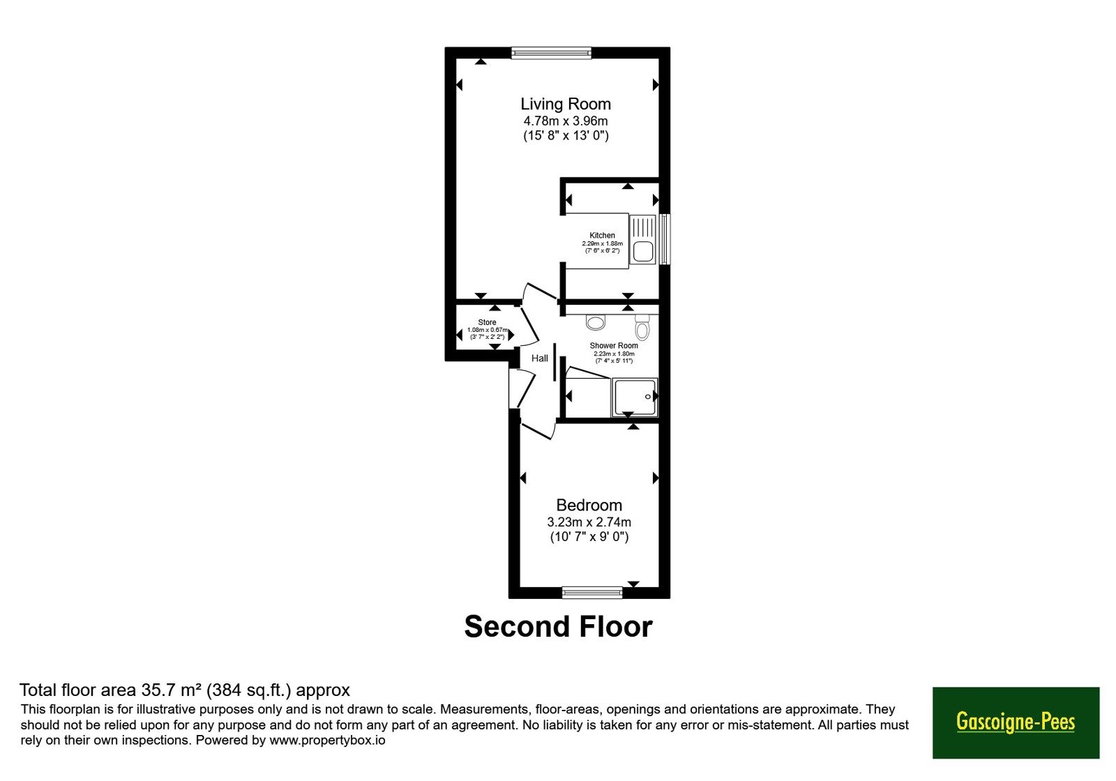 40, Escott Place, Chertsey floorplan