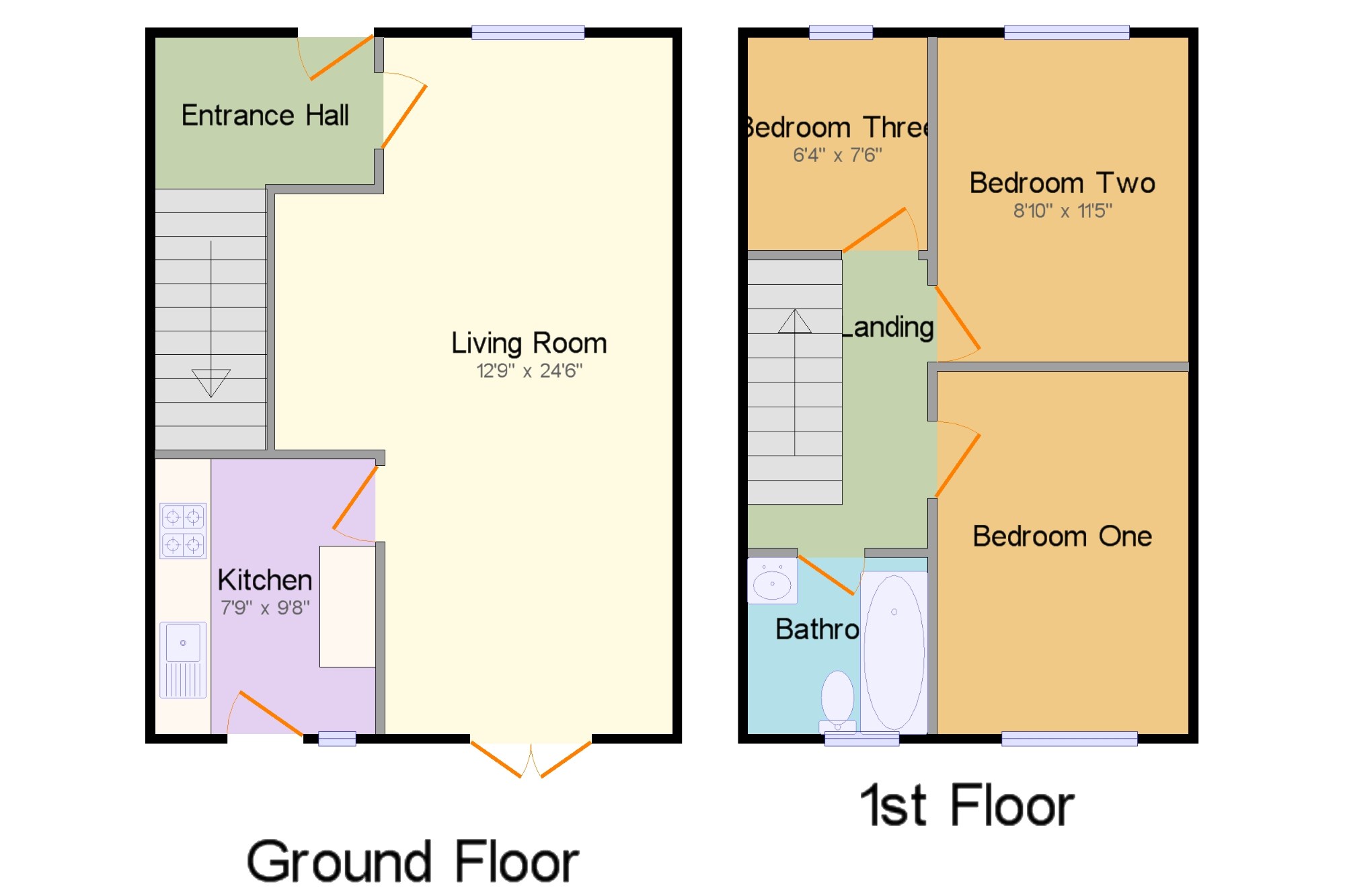 3 Bedrooms Terraced house for sale in Walnut Walk, Kempston, Bedford, Bedfordshire MK42