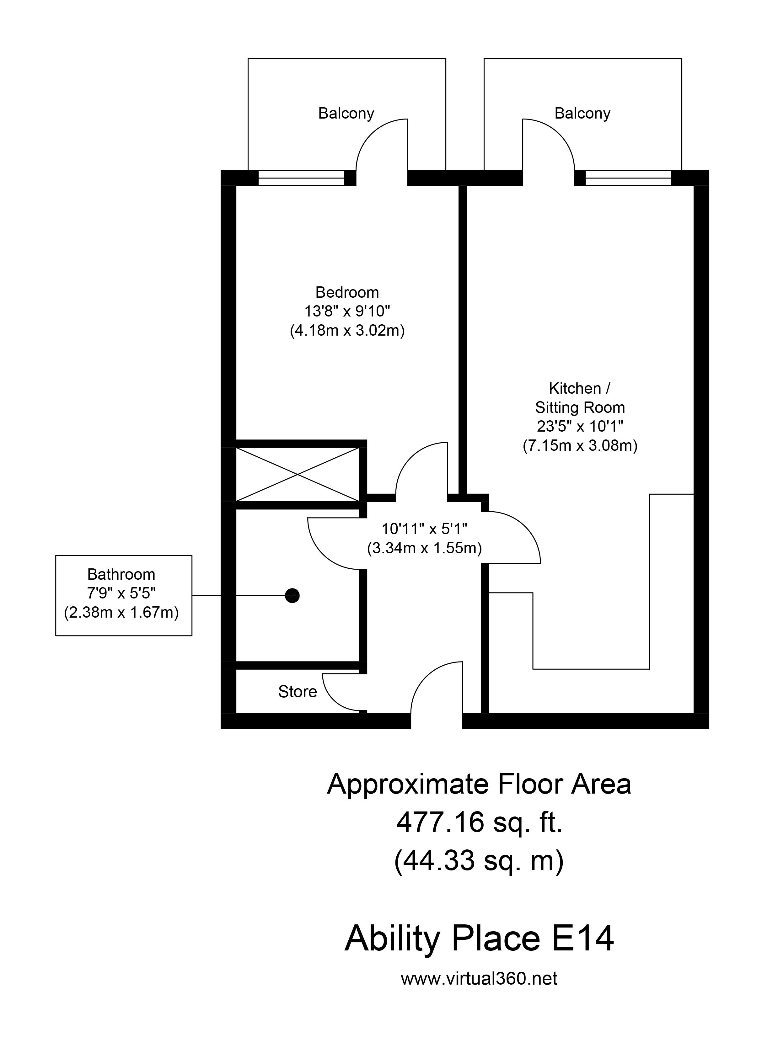 1 Bedrooms Flat to rent in Ability Place, Canary Wharf E14
