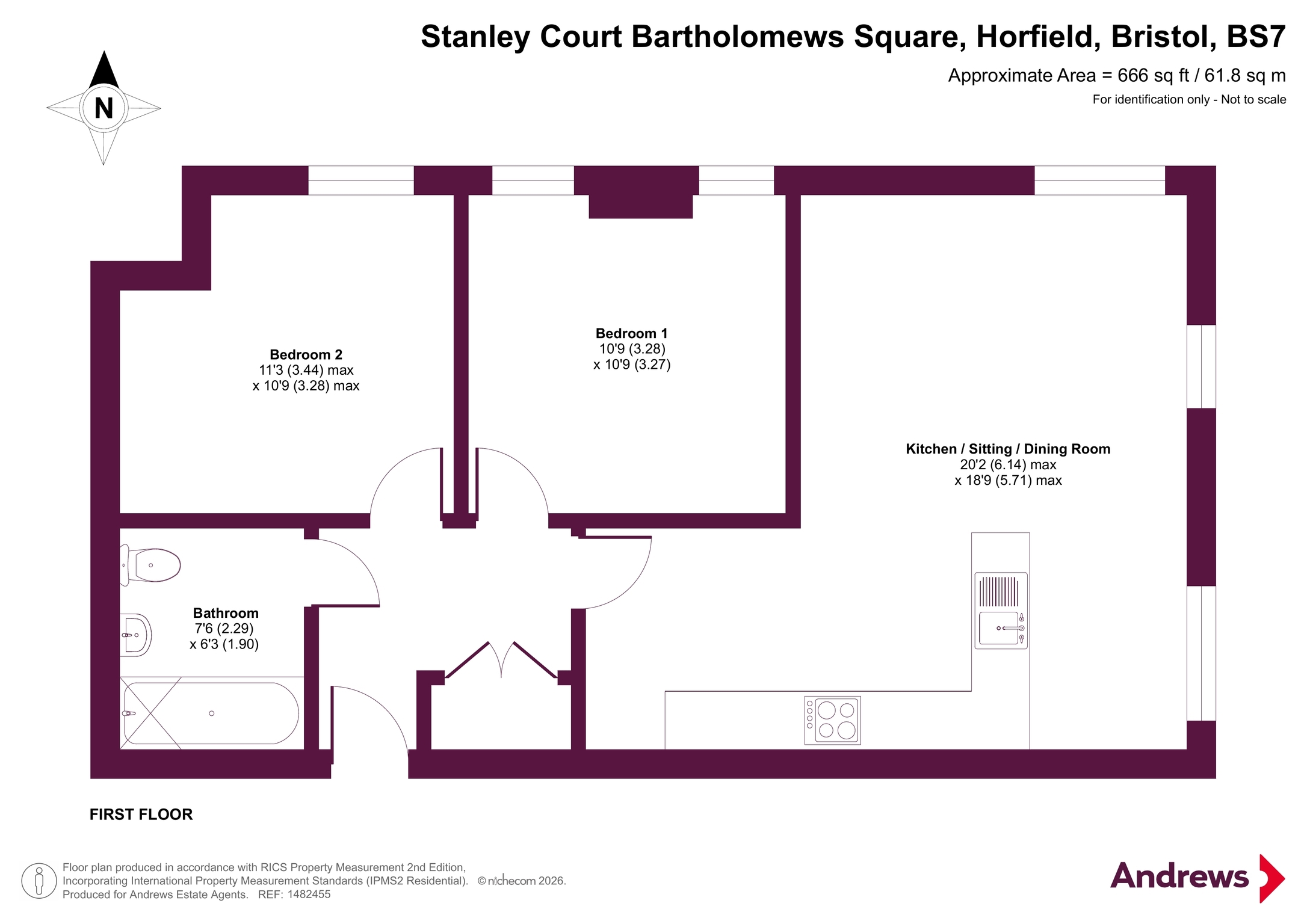 Flat 14, Stanley Court,, Bartholomews Square, Bristol floorplan