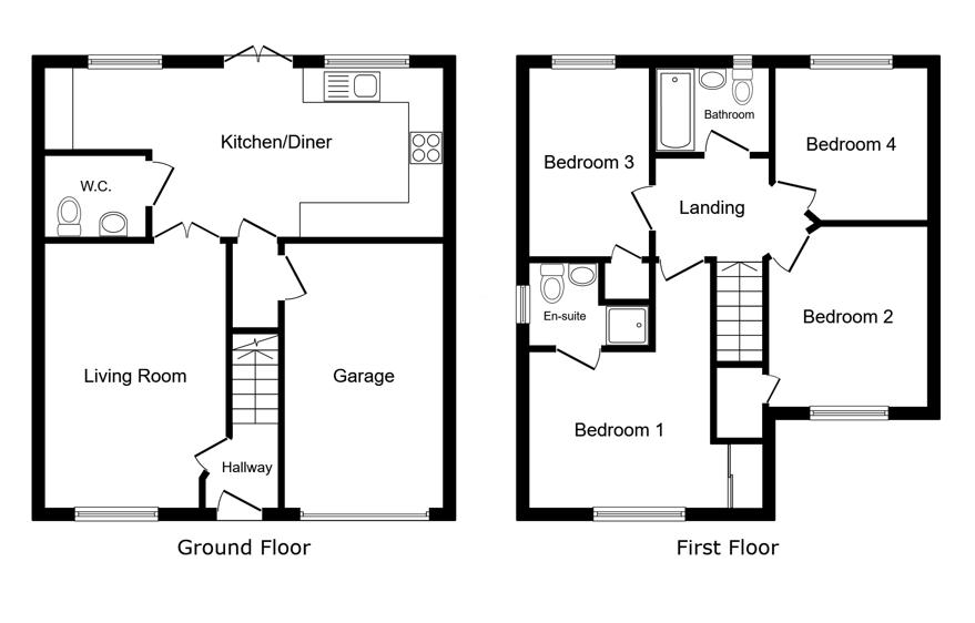 20, Woodspring Drive, Ashington floorplan