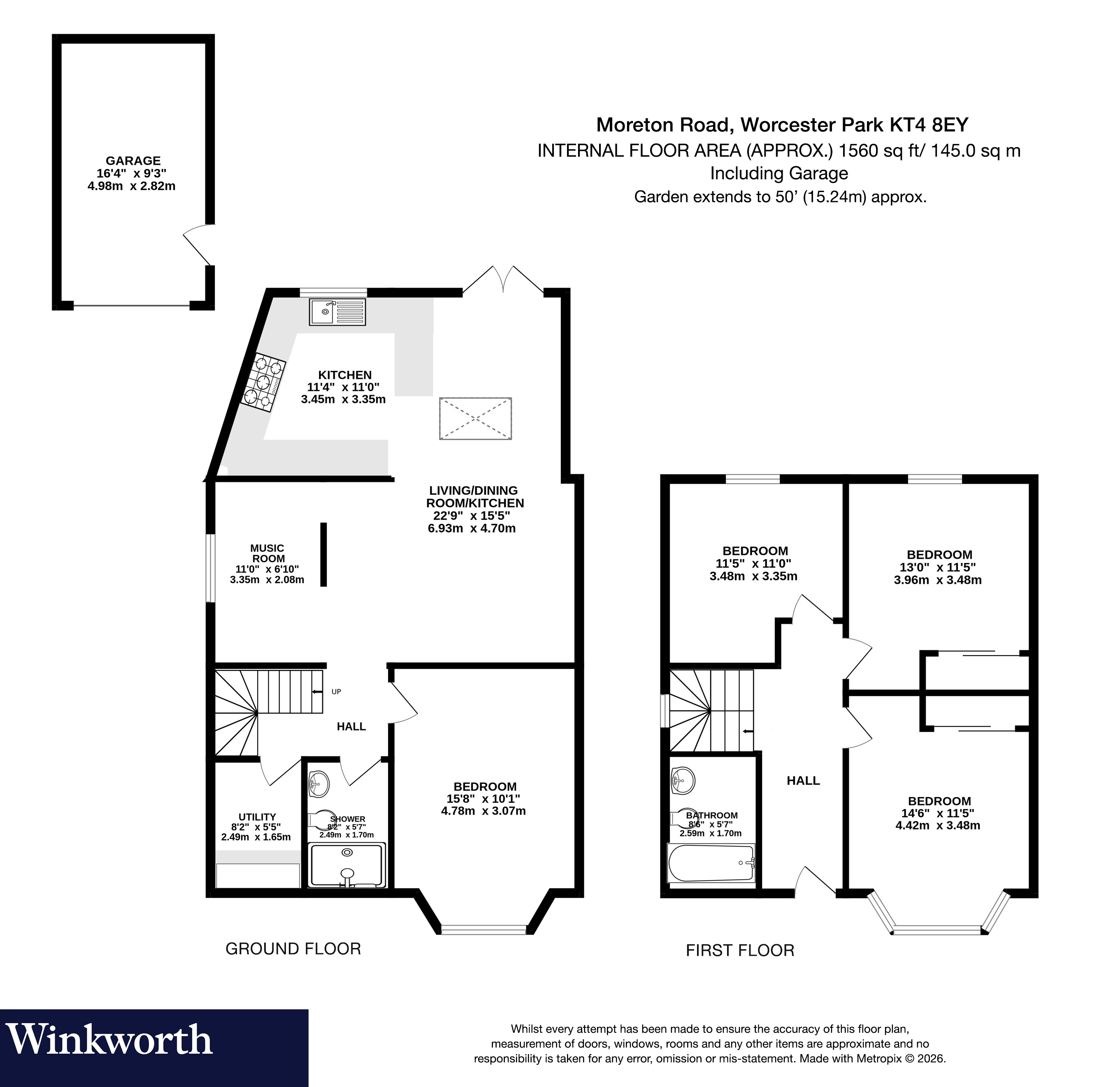 13, Moreton Road, Worcester Park floorplan