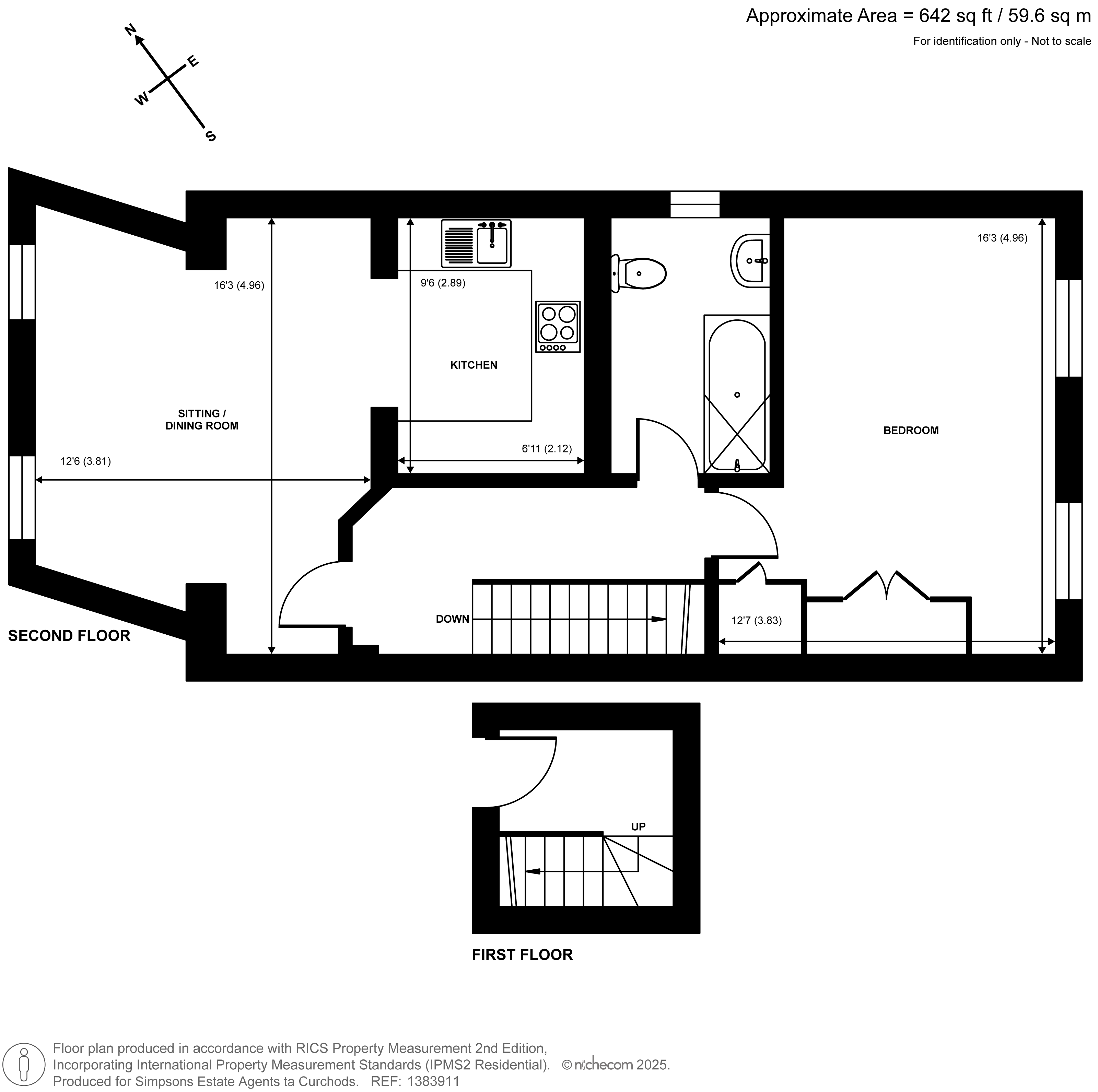 Flat 2,, 134A, High Street, Esher floorplan