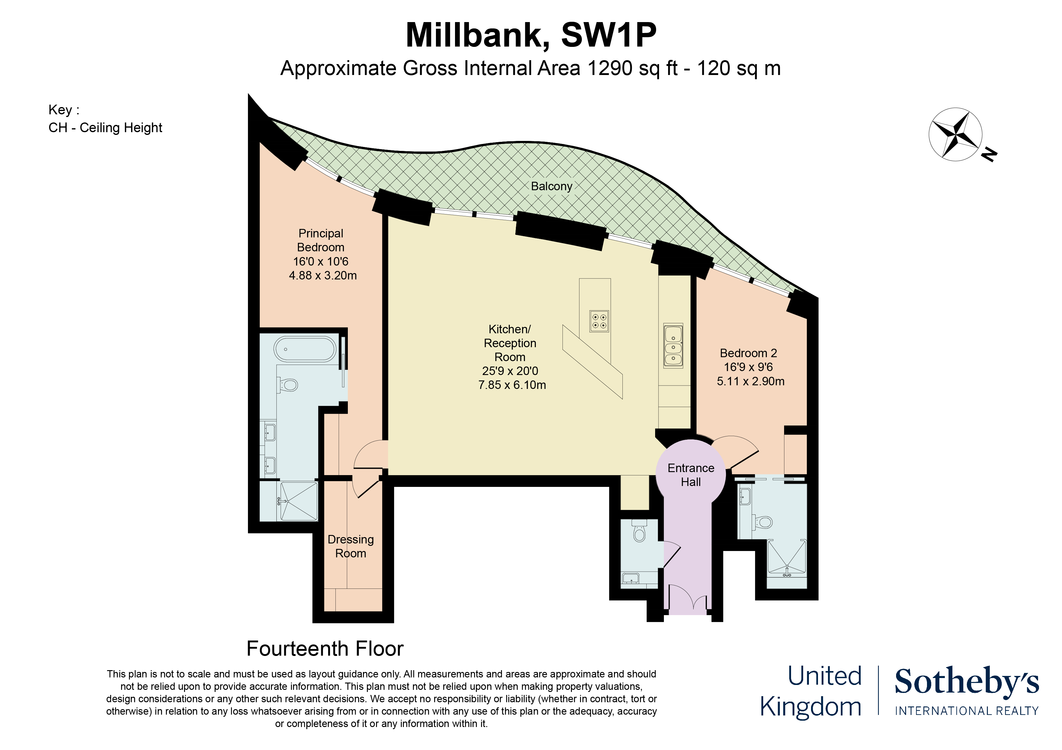 W1404, 161 Millbank, London floorplan