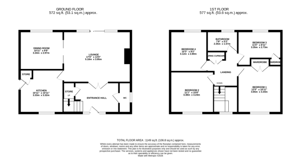 3, Melbourn Close, Belper floorplan
