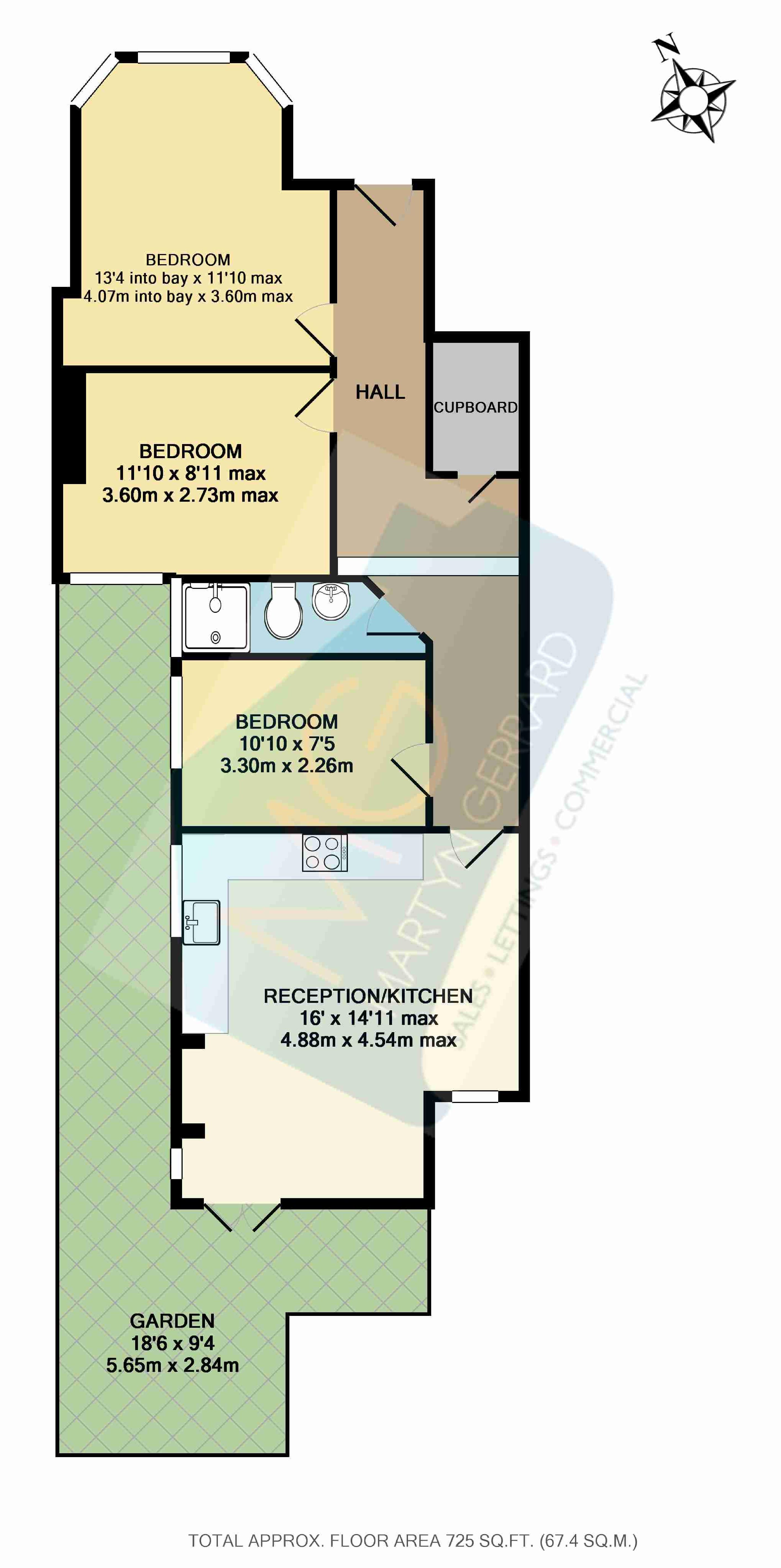 2 Bedrooms Flat to rent in North View Road, Crouch End N8