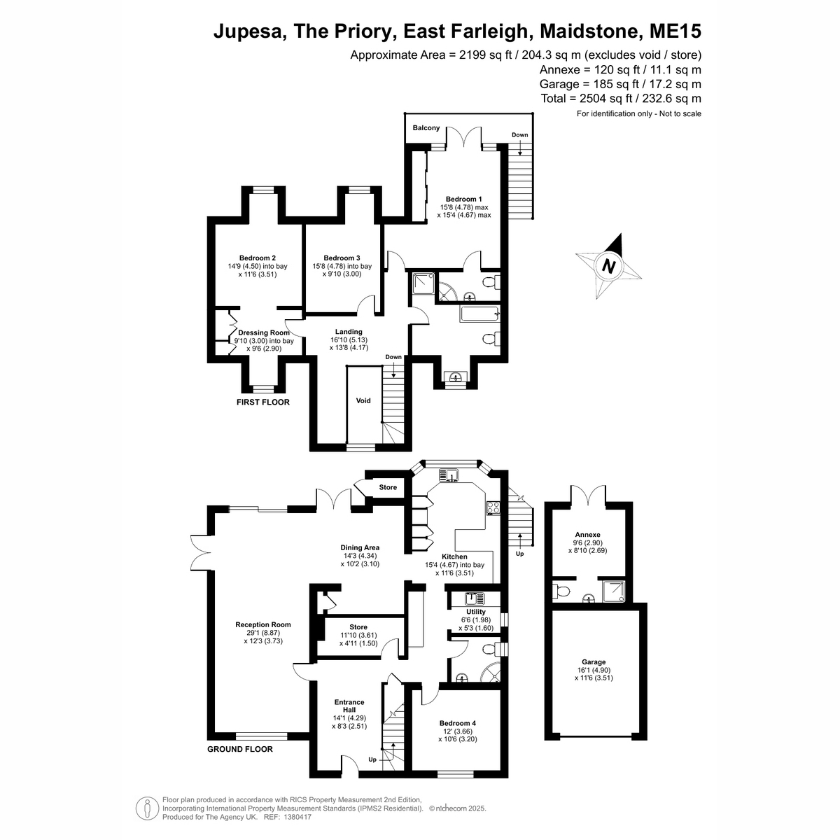 Jupesa, The Priory, Maidstone floorplan