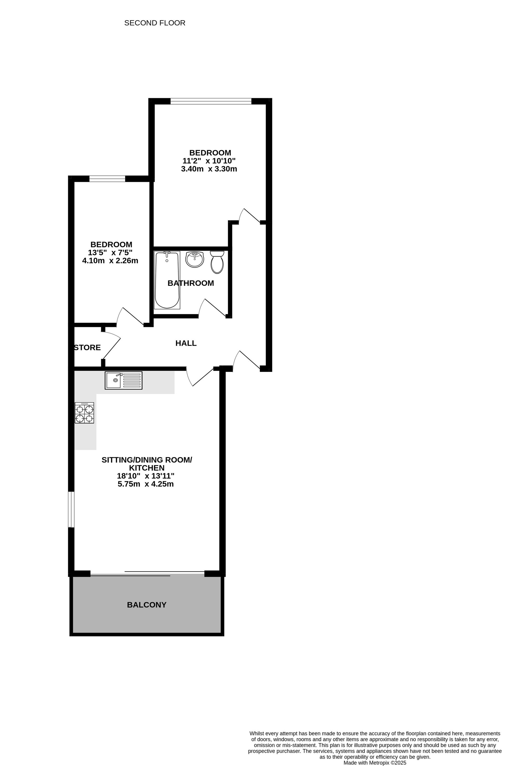 Flat 6, Kyle Court, Purley floorplan