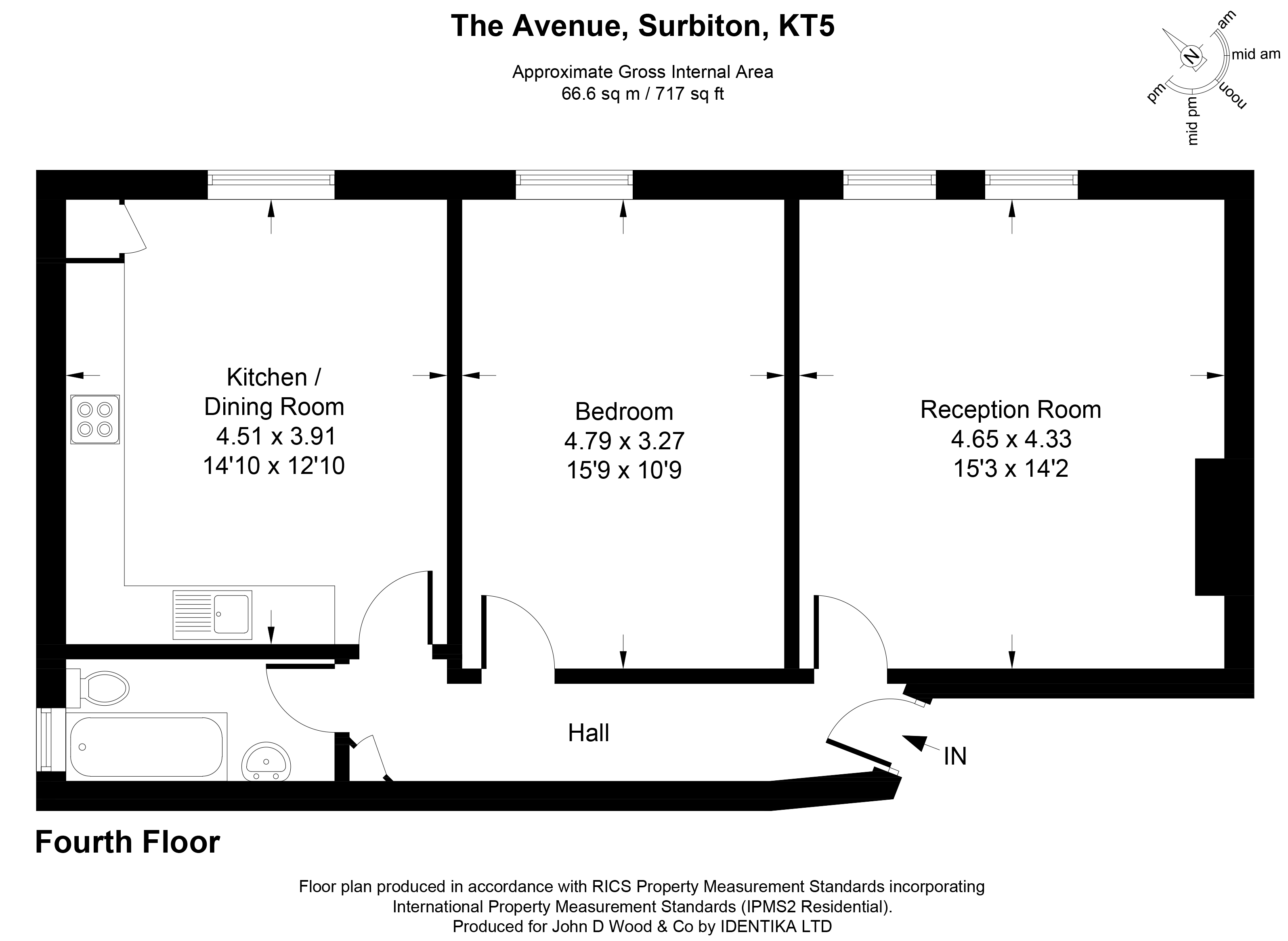 Flat 10, Argyle Mansions, 37, The Avenue, Surbiton floorplan
