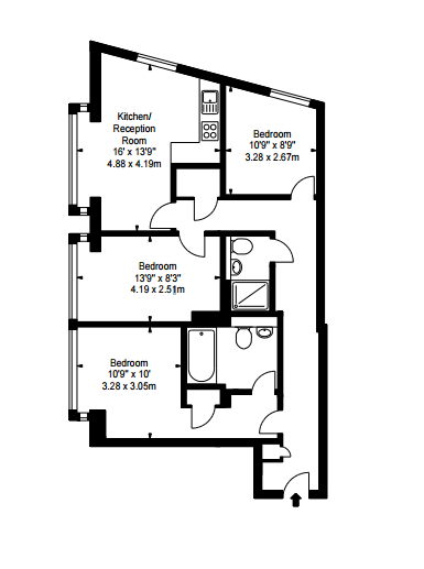 3 Bedrooms Flat to rent in Merchant Square, East Harbet Road, Paddington W2