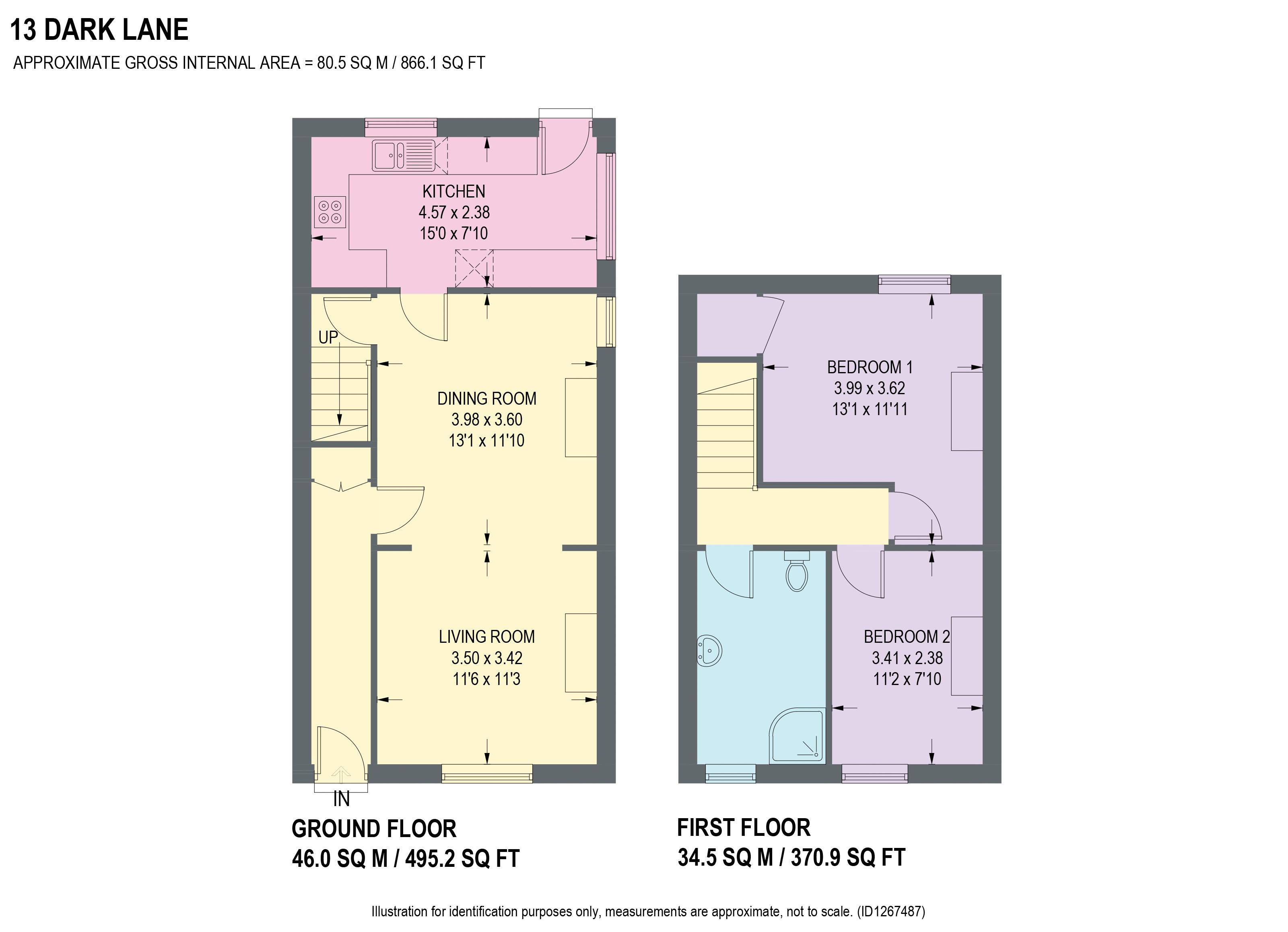 13, Dark Lane, Chesterfield floorplan