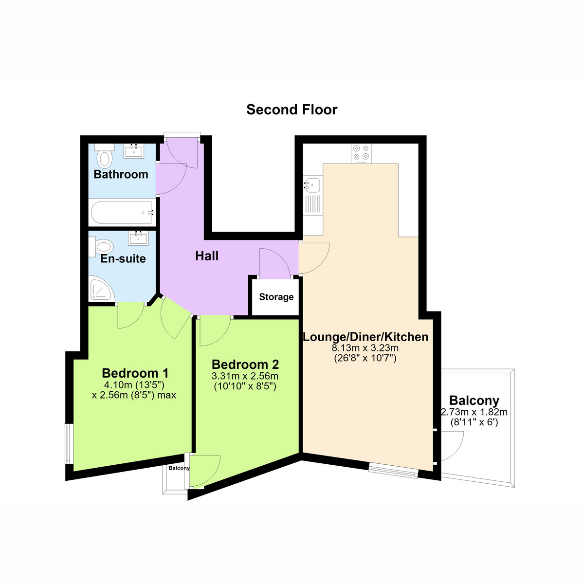 Flat Flat 8, 136, Broadway, Leigh-on-sea floorplan